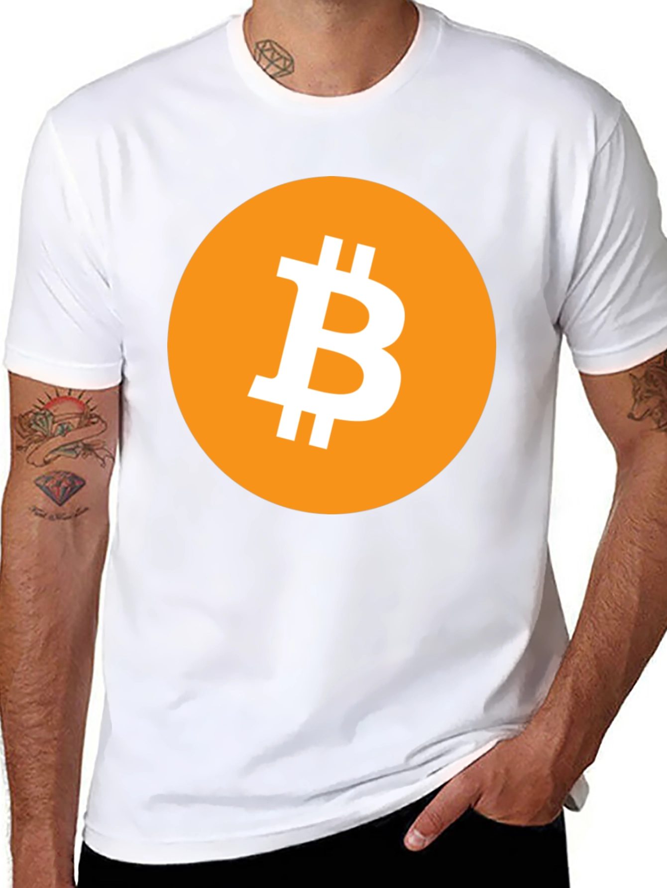 Bitcoin Logo Graphic Black T-Shirt