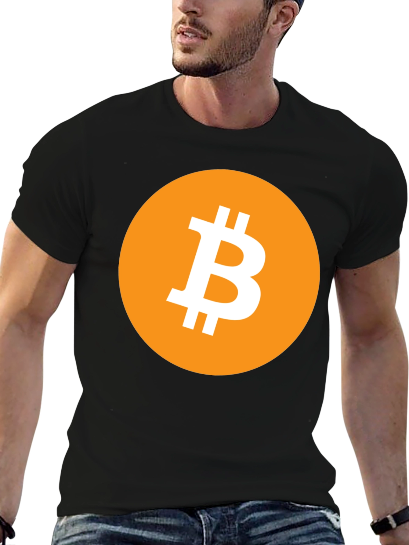 Bitcoin Logo Graphic Black T-Shirt