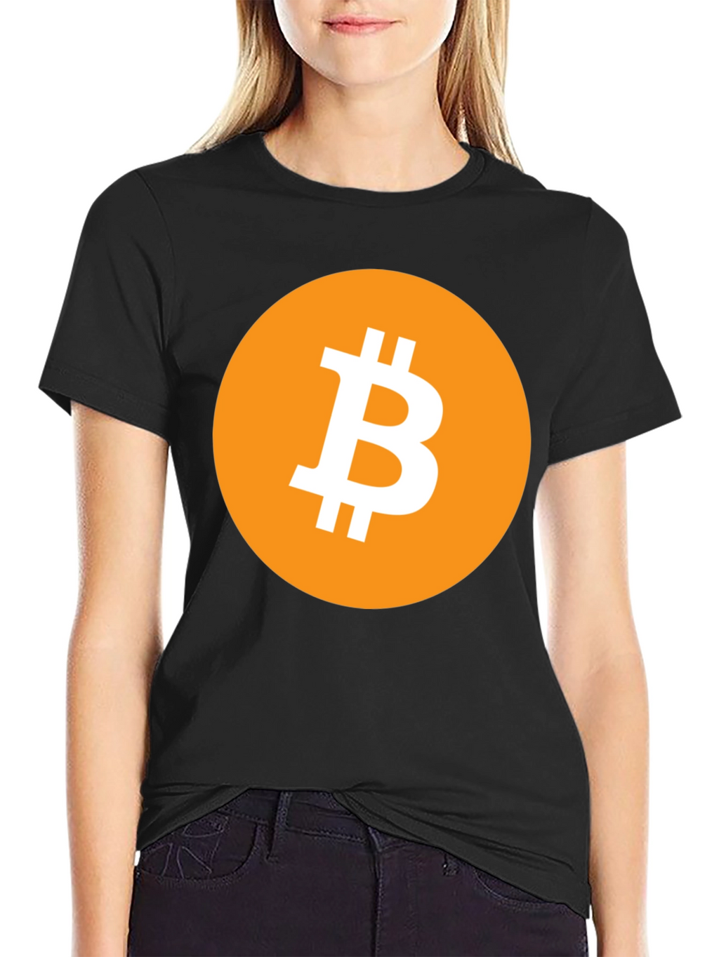 Bitcoin Logo Graphic Black T-Shirt