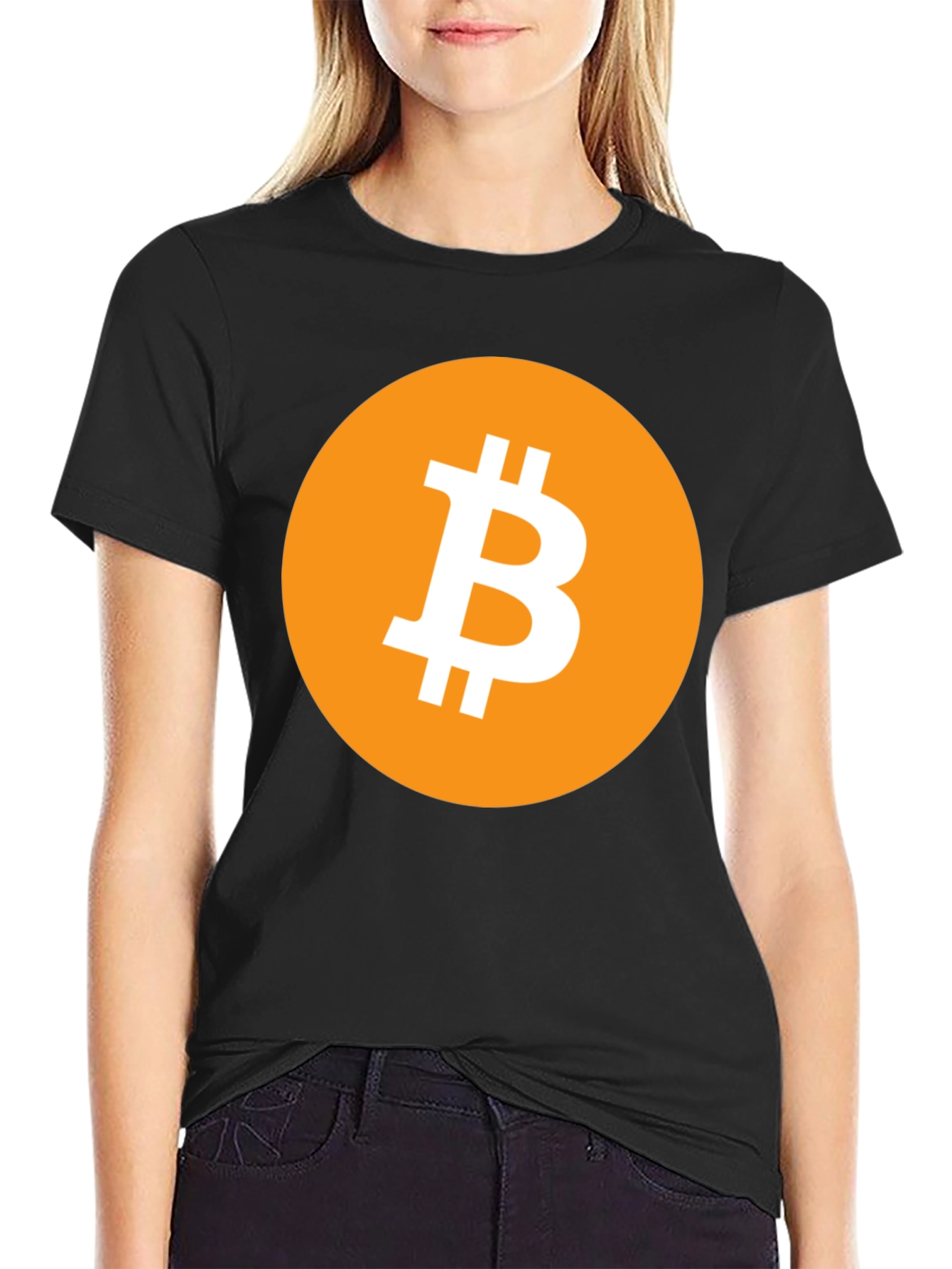 Bitcoin Logo Graphic Black T-Shirt