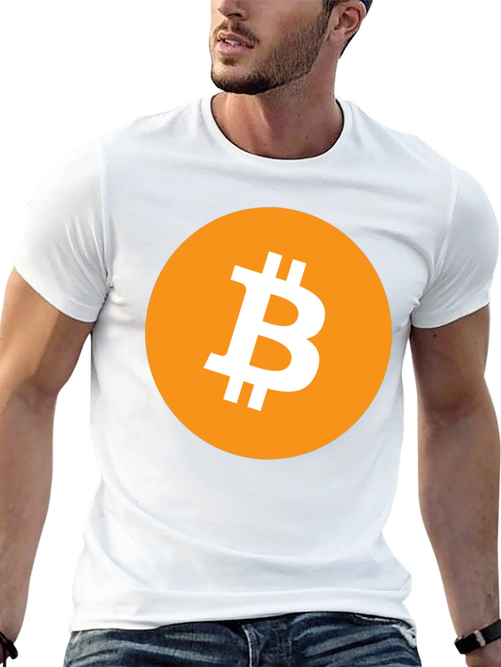 Bitcoin Logo Graphic Black T-Shirt