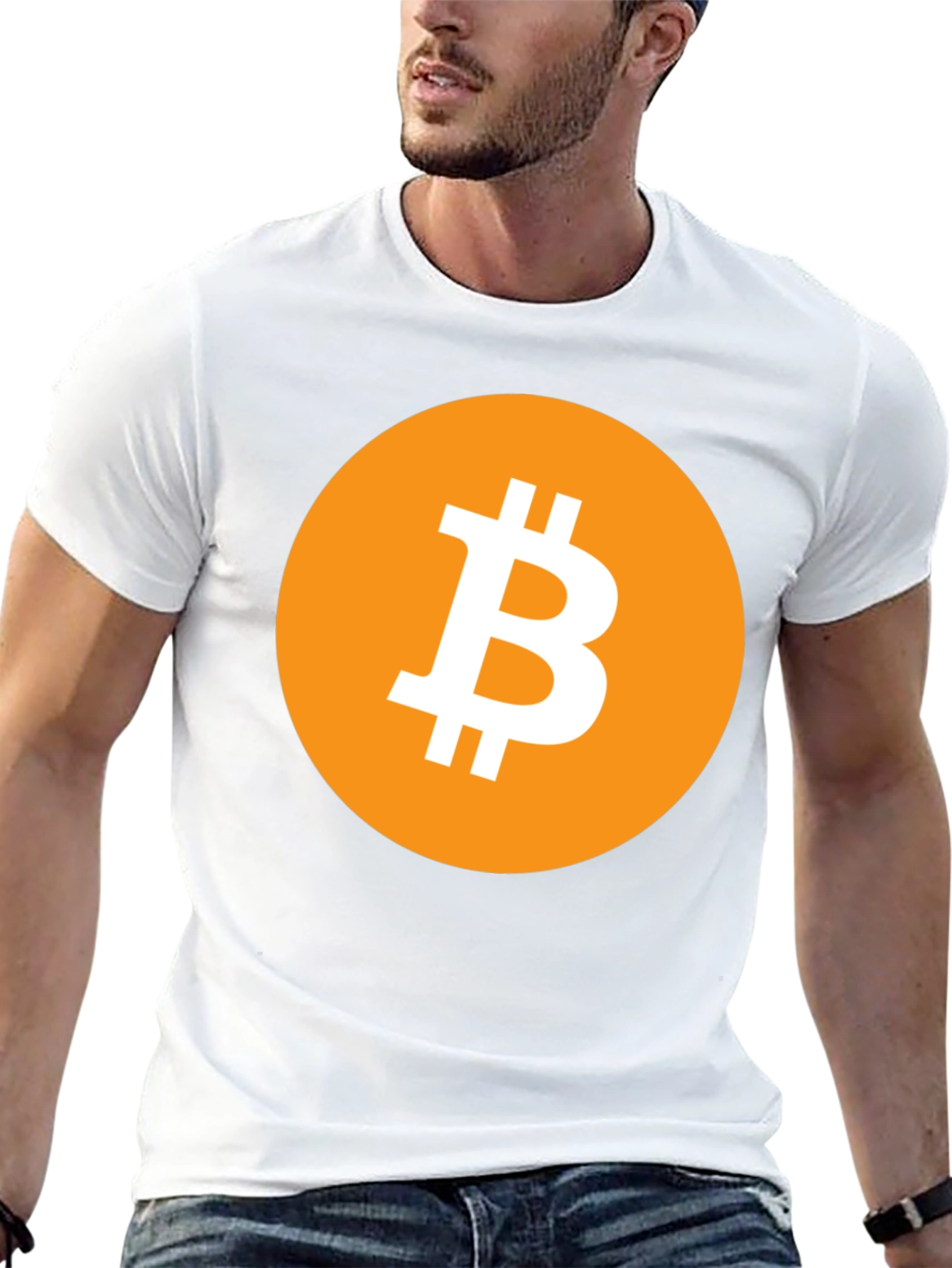 Bitcoin Logo Graphic Black T-Shirt