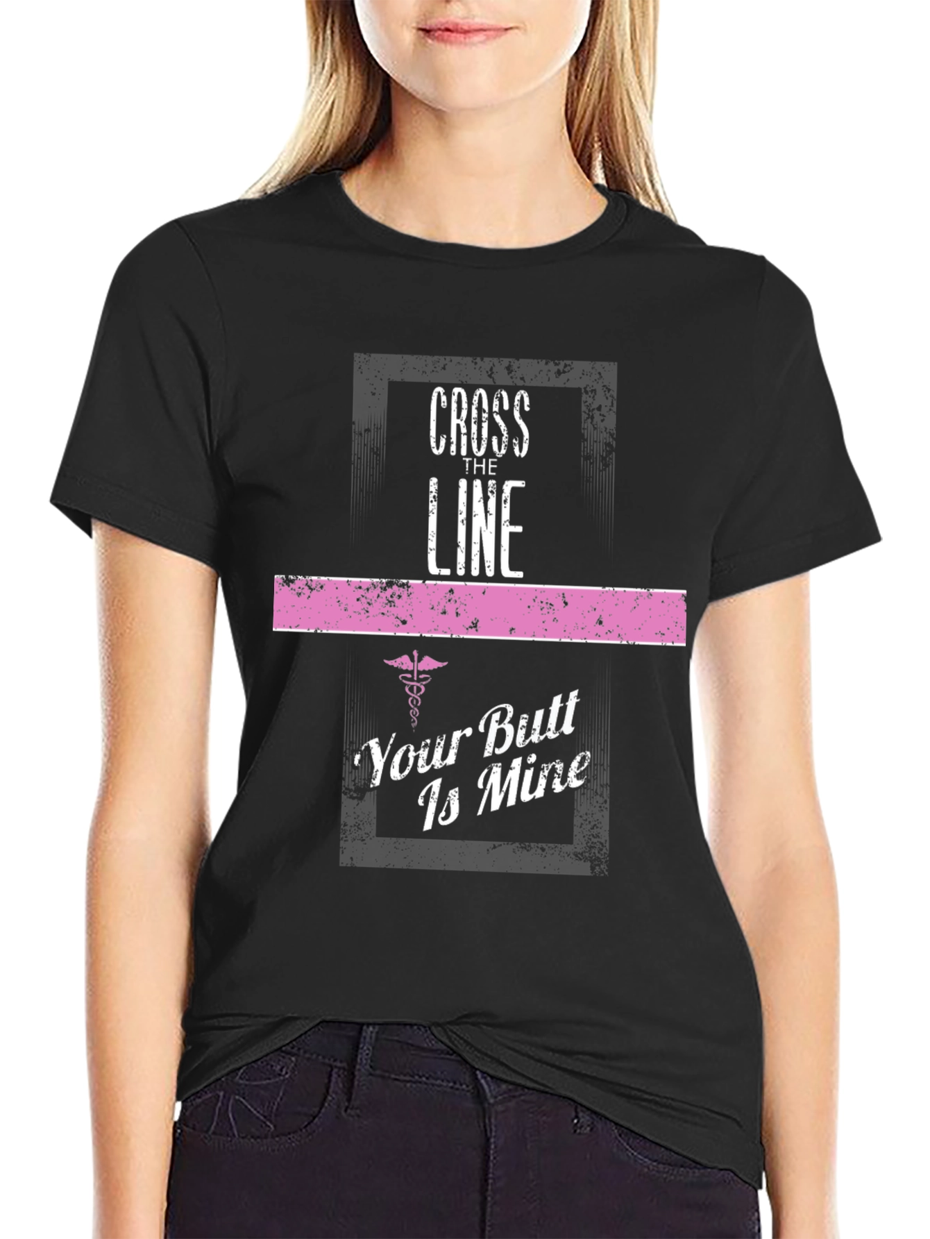 Cross The Line T-Shirt - Funny Nurse Gift