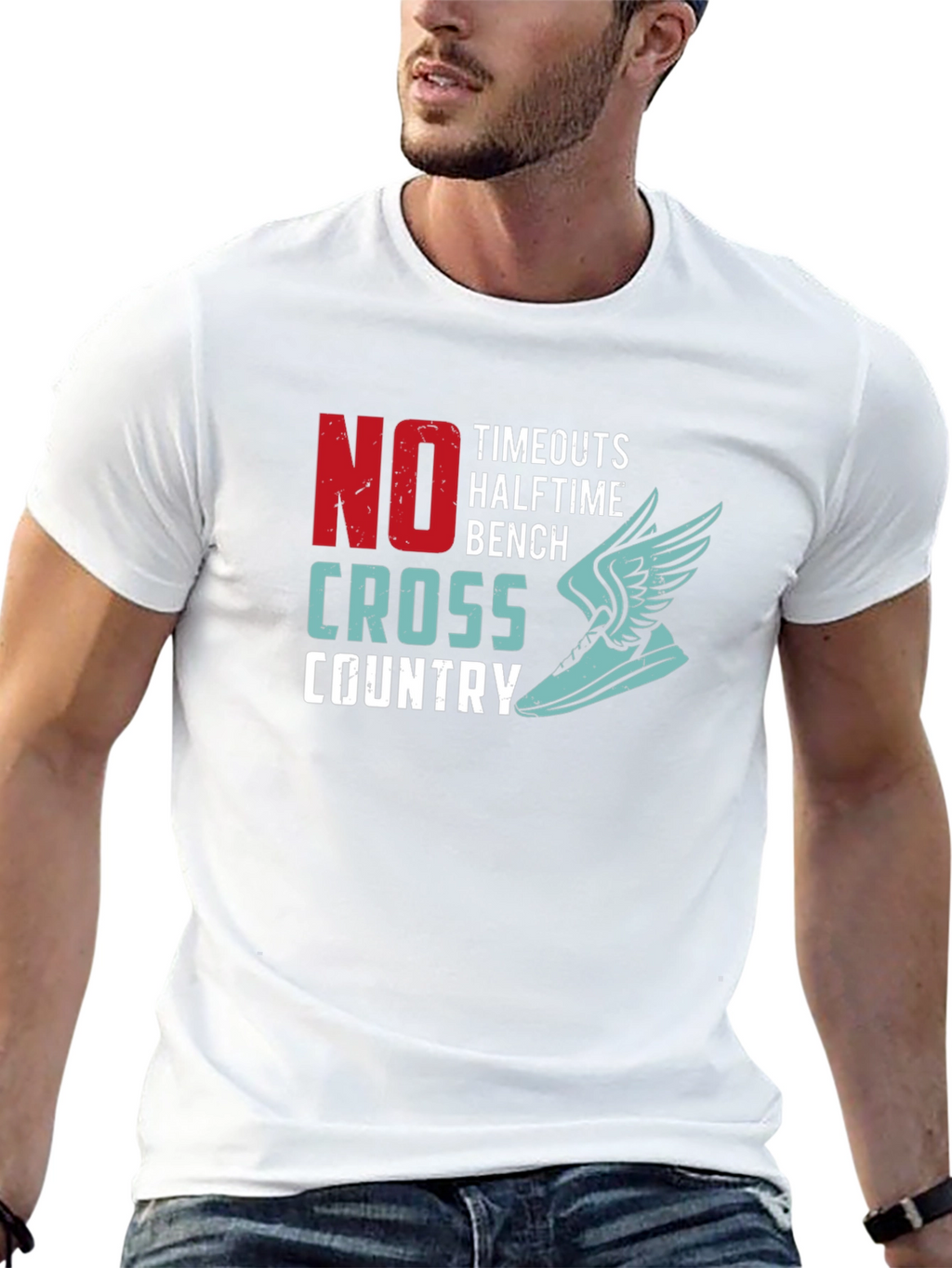 No Timeouts Cross Country Running Graphic T-Shirt