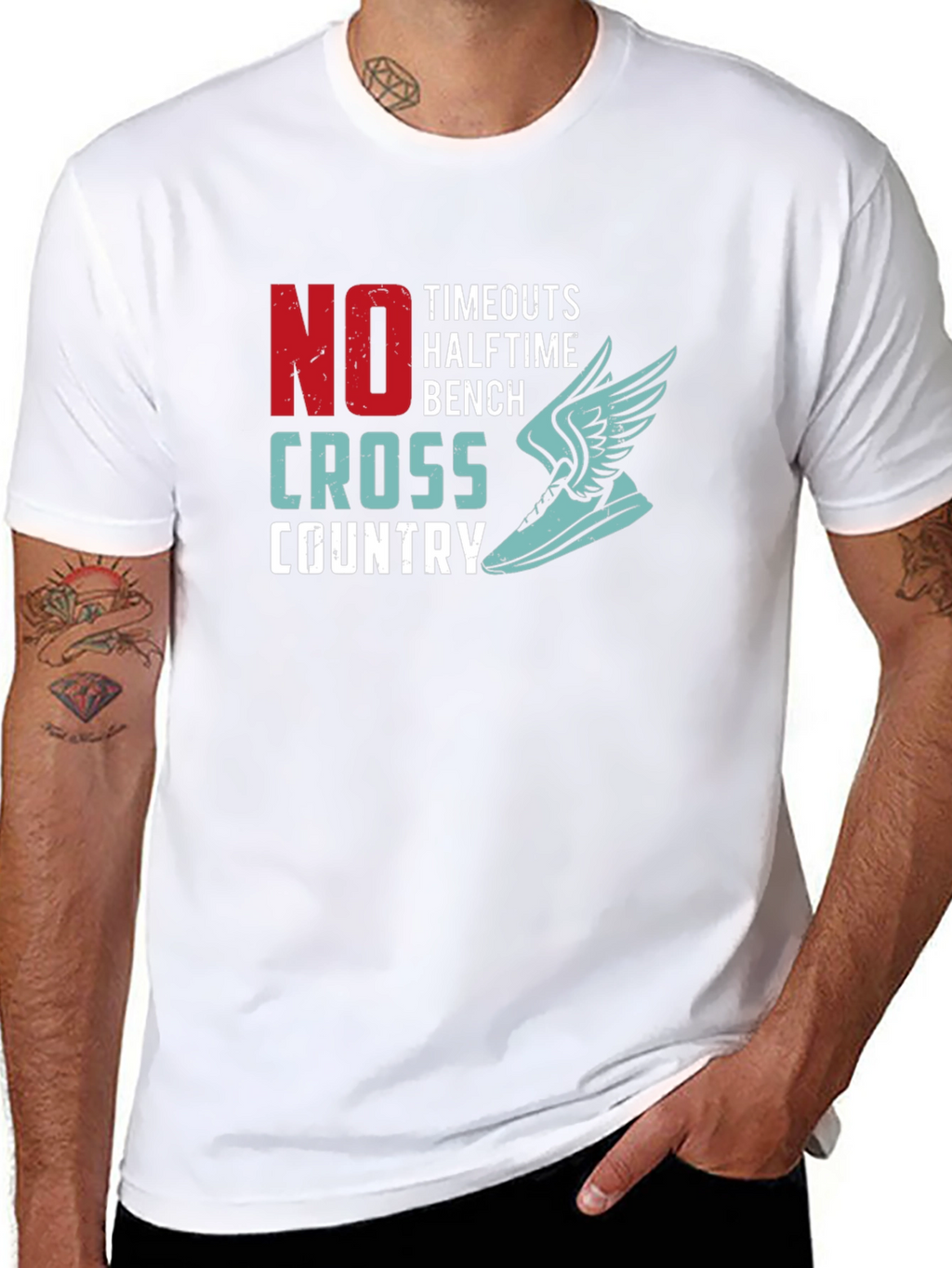 No Timeouts Cross Country Running Graphic T-Shirt