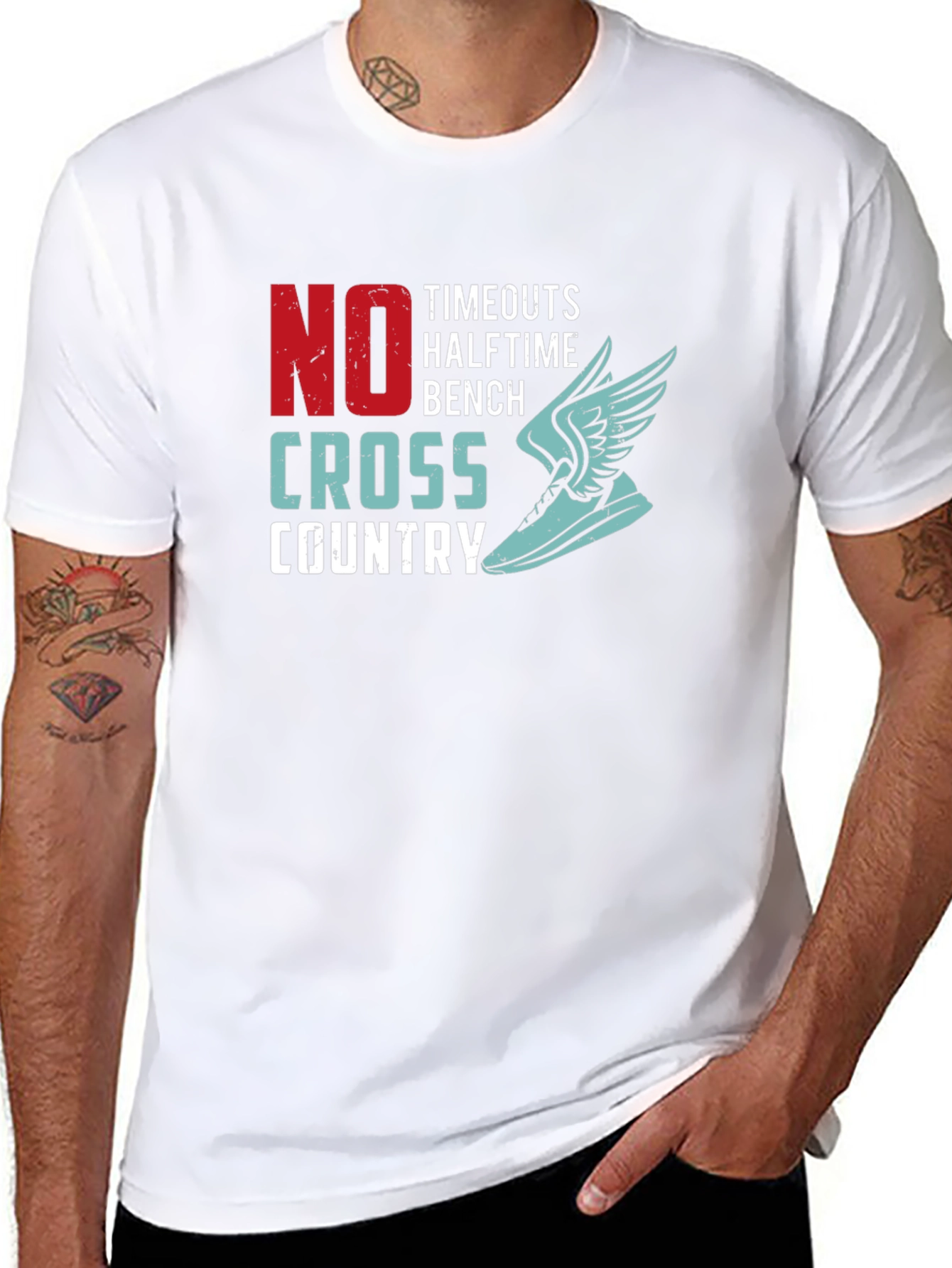 No Timeouts Cross Country Running Graphic T-Shirt