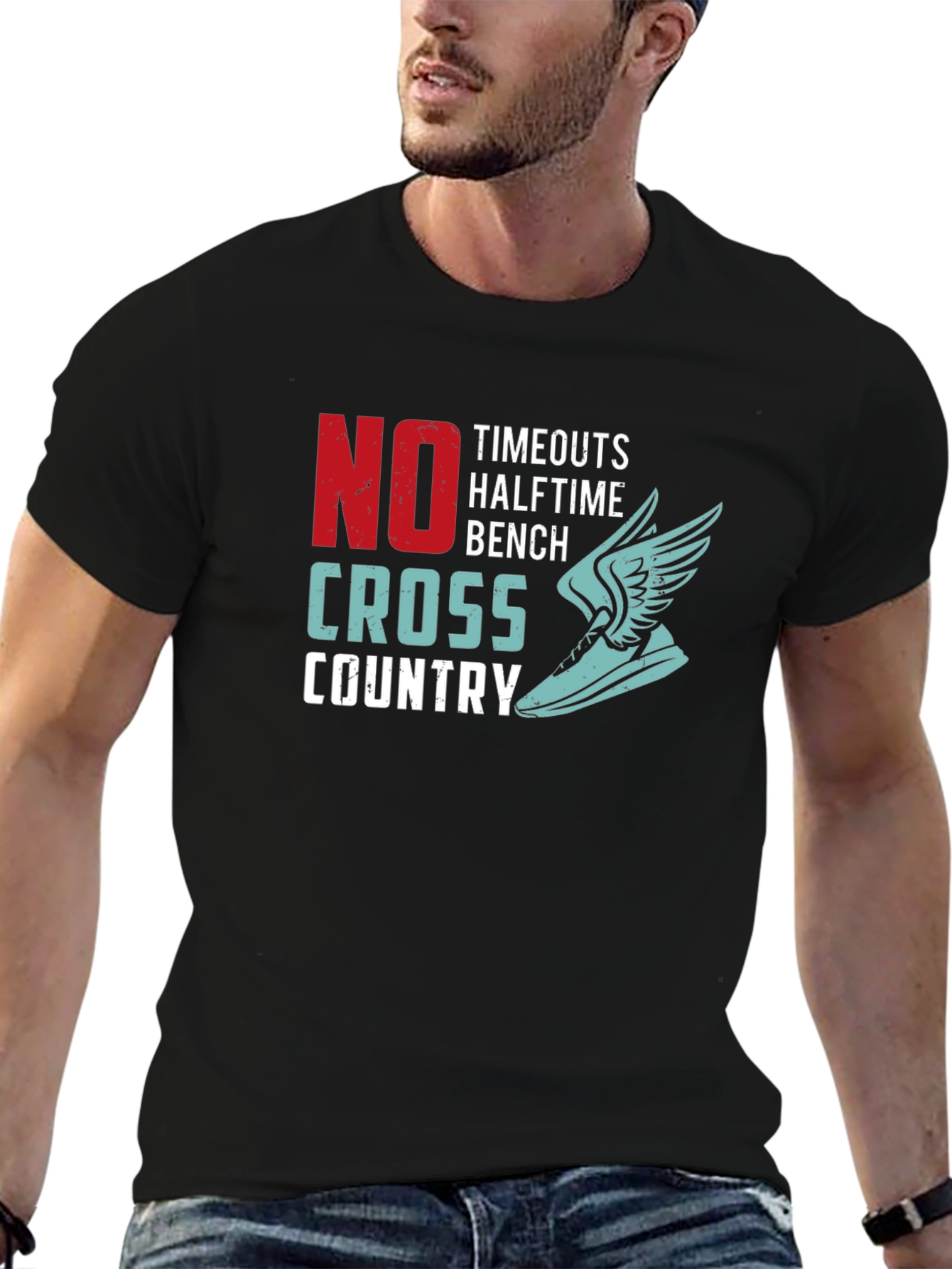 No Timeouts Cross Country Running Graphic T-Shirt