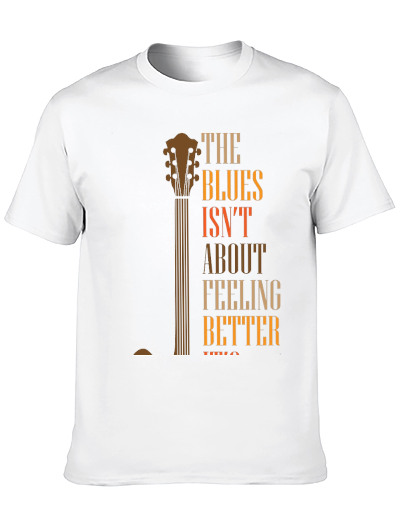 Blues Guitar Graphic T-Shirt - Feeling Better Lyric Tee