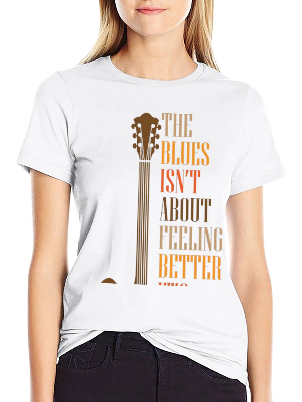Blues Guitar Graphic T-Shirt - Feeling Better Lyric Tee