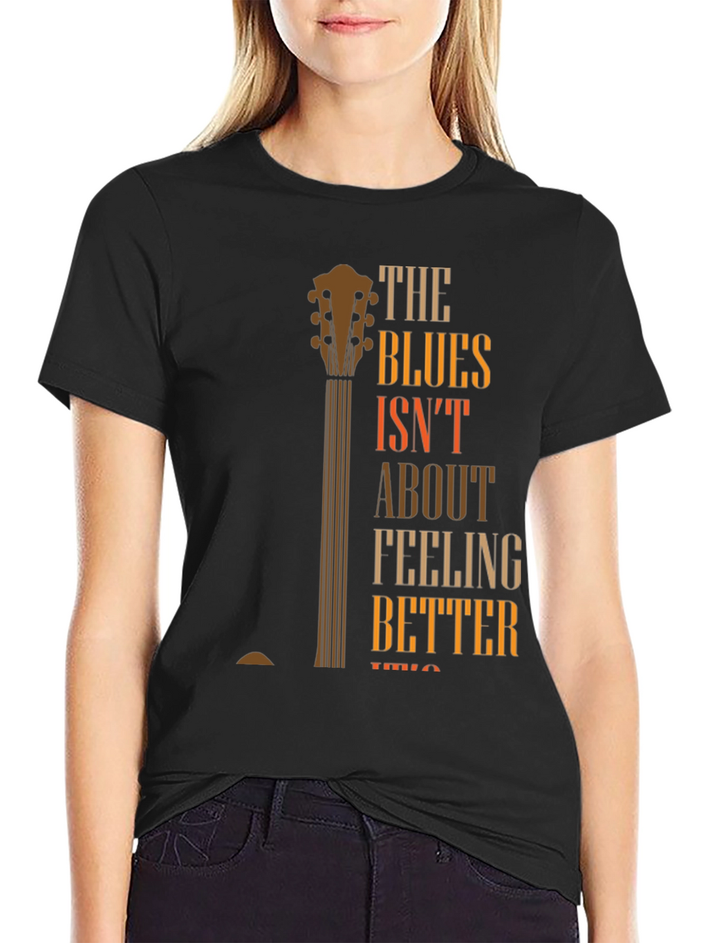 Blues Guitar Graphic T-Shirt - Feeling Better Lyric Tee