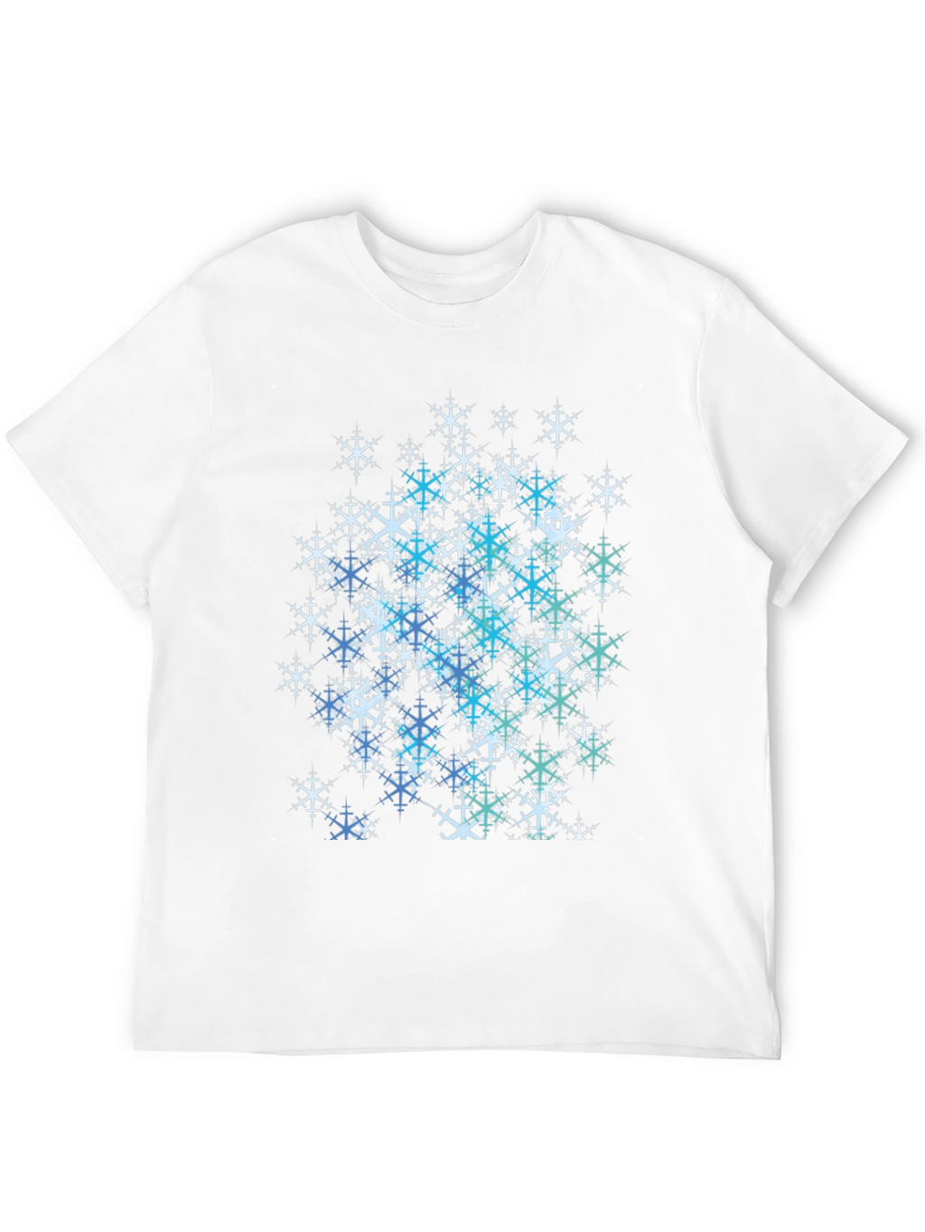 Snowflake Graphic Print Tee - Black Cotton Blend