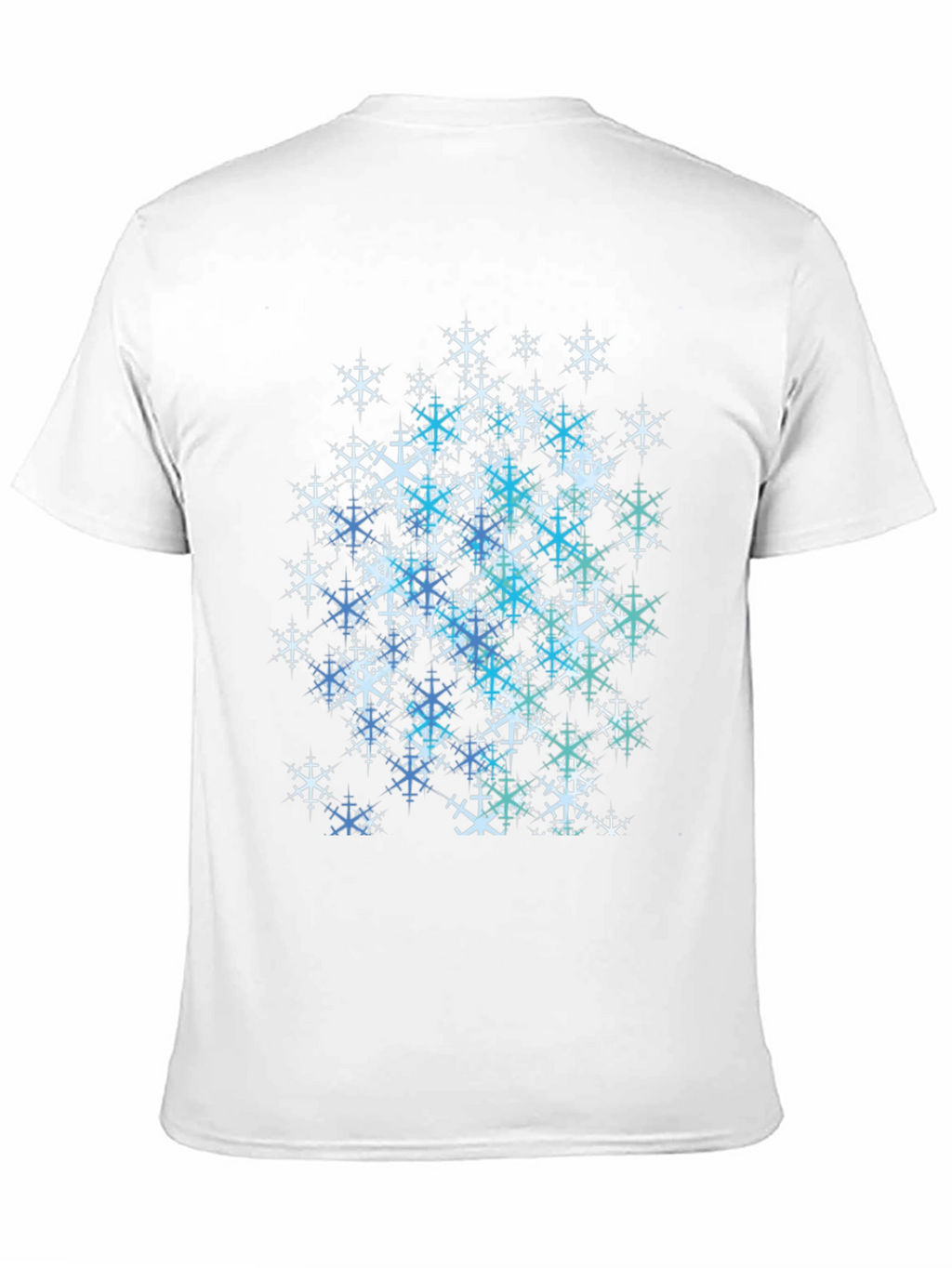 Snowflake Graphic Print Tee - Black Cotton Blend