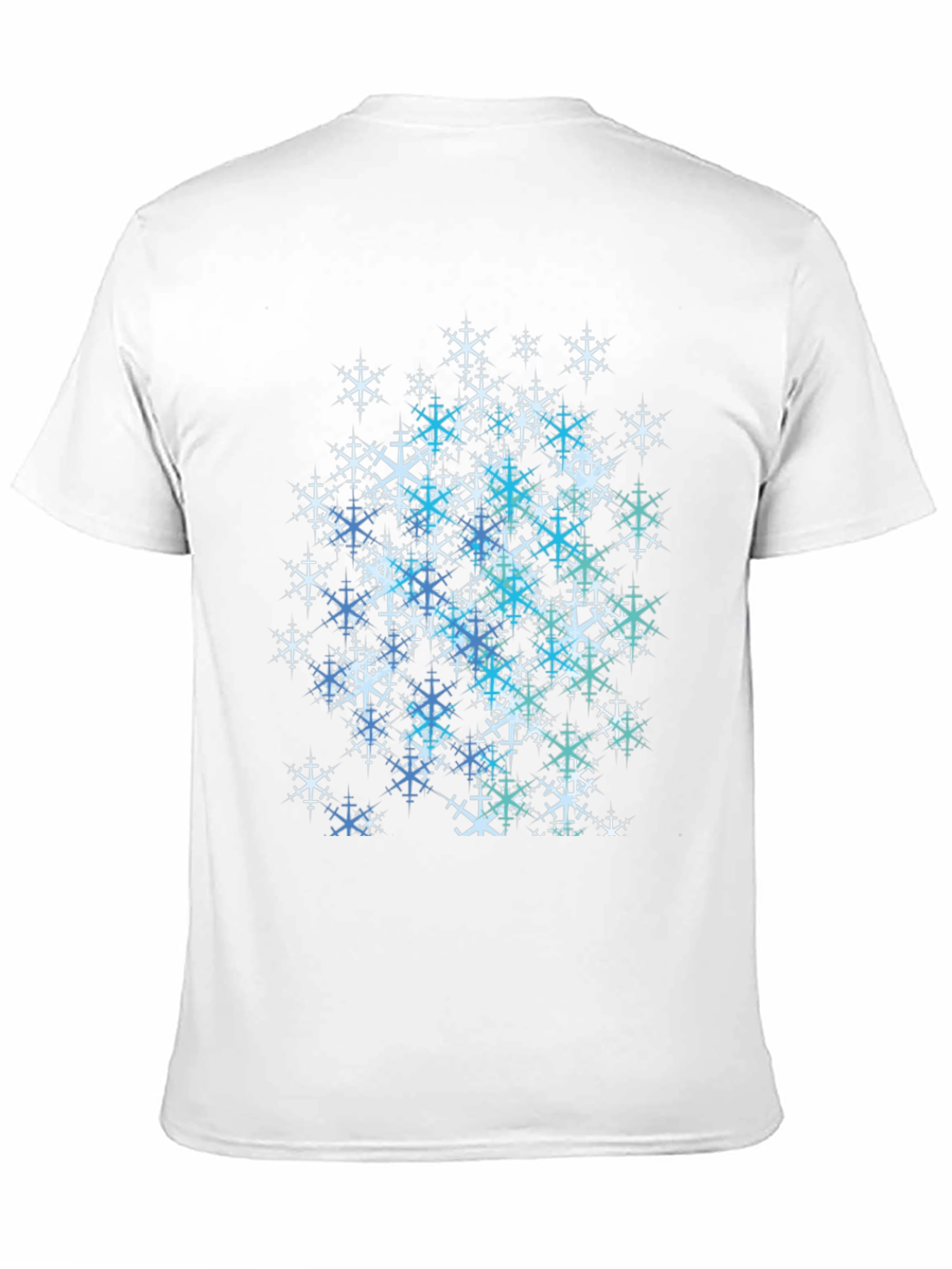 Snowflake Graphic Print Tee - Black Cotton Blend