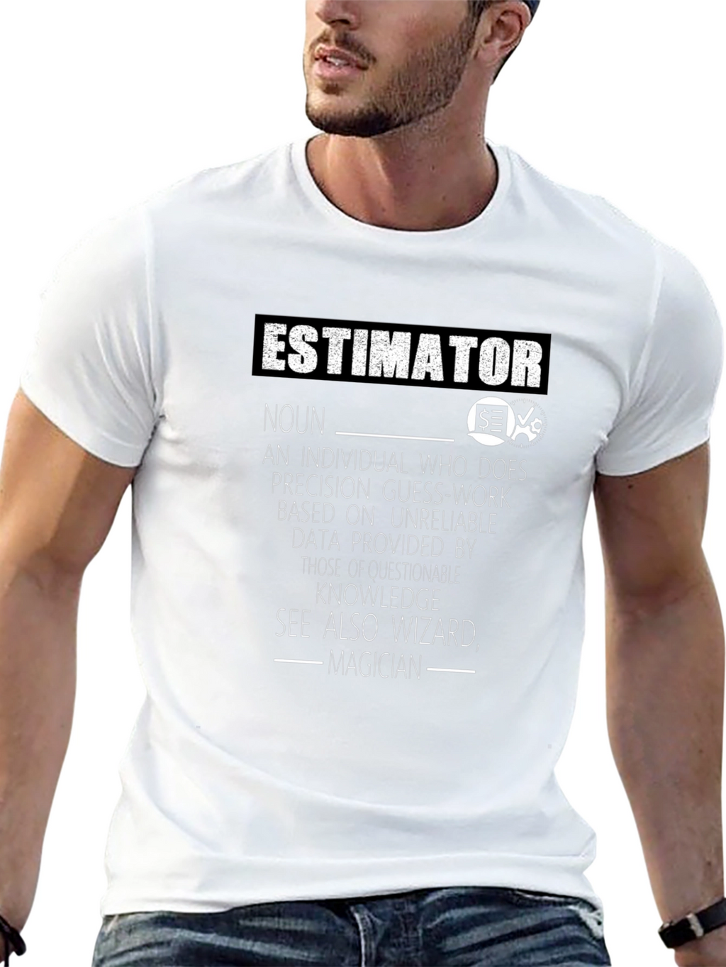 Estimator Definition T-Shirt: Wizard Magician Noun