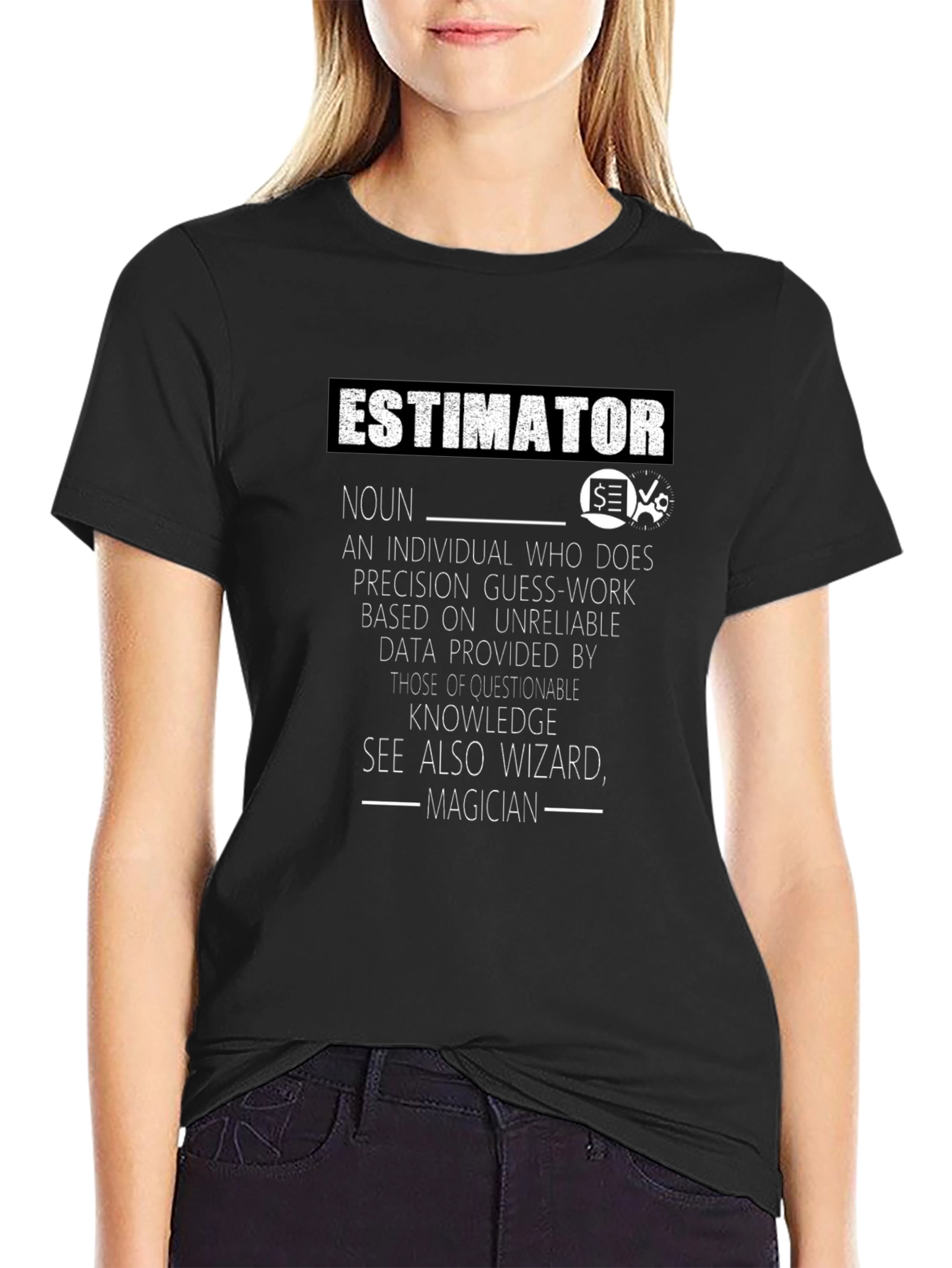Estimator Definition T-Shirt: Wizard Magician Noun