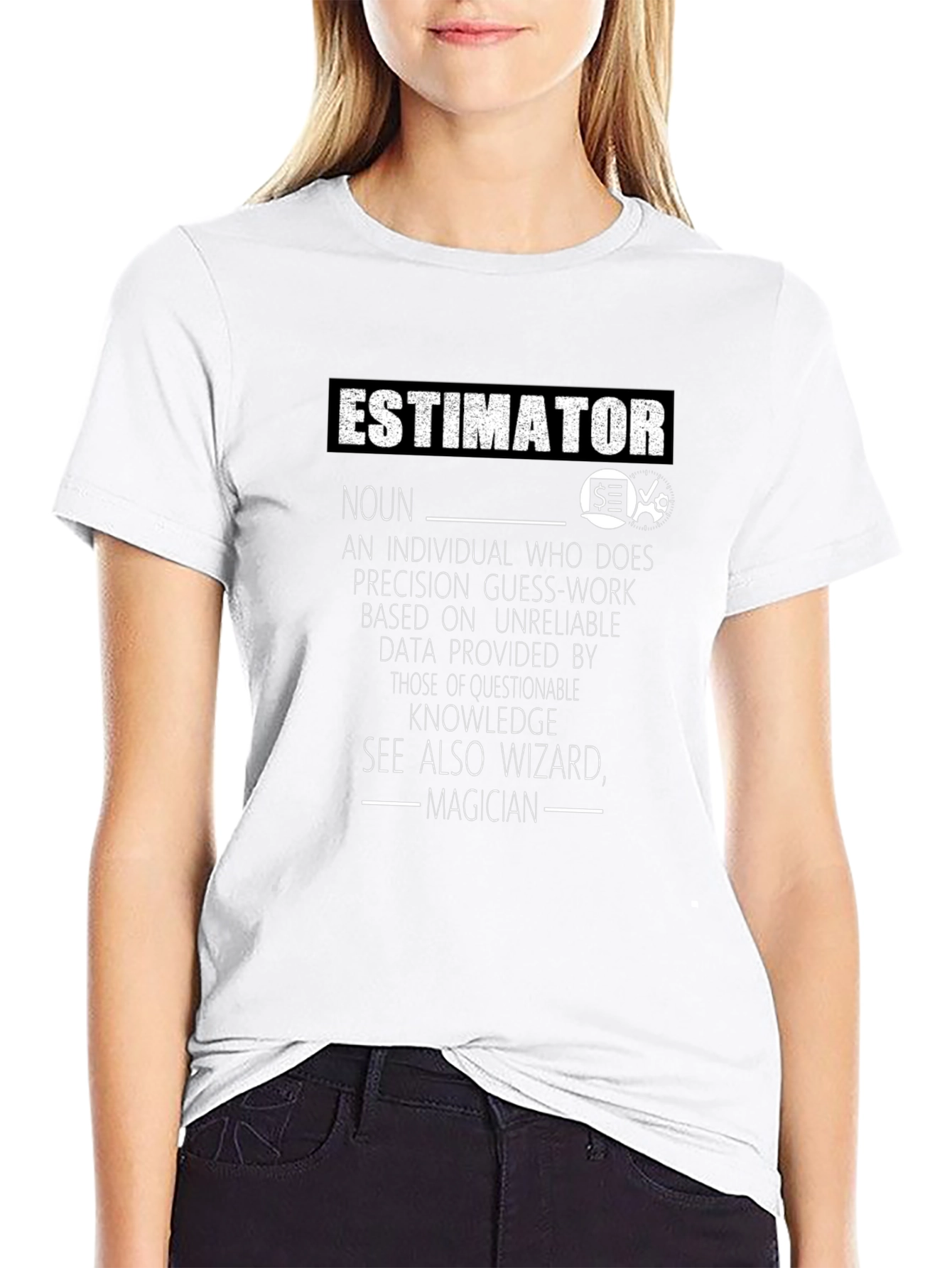 Estimator Definition T-Shirt: Wizard Magician Noun