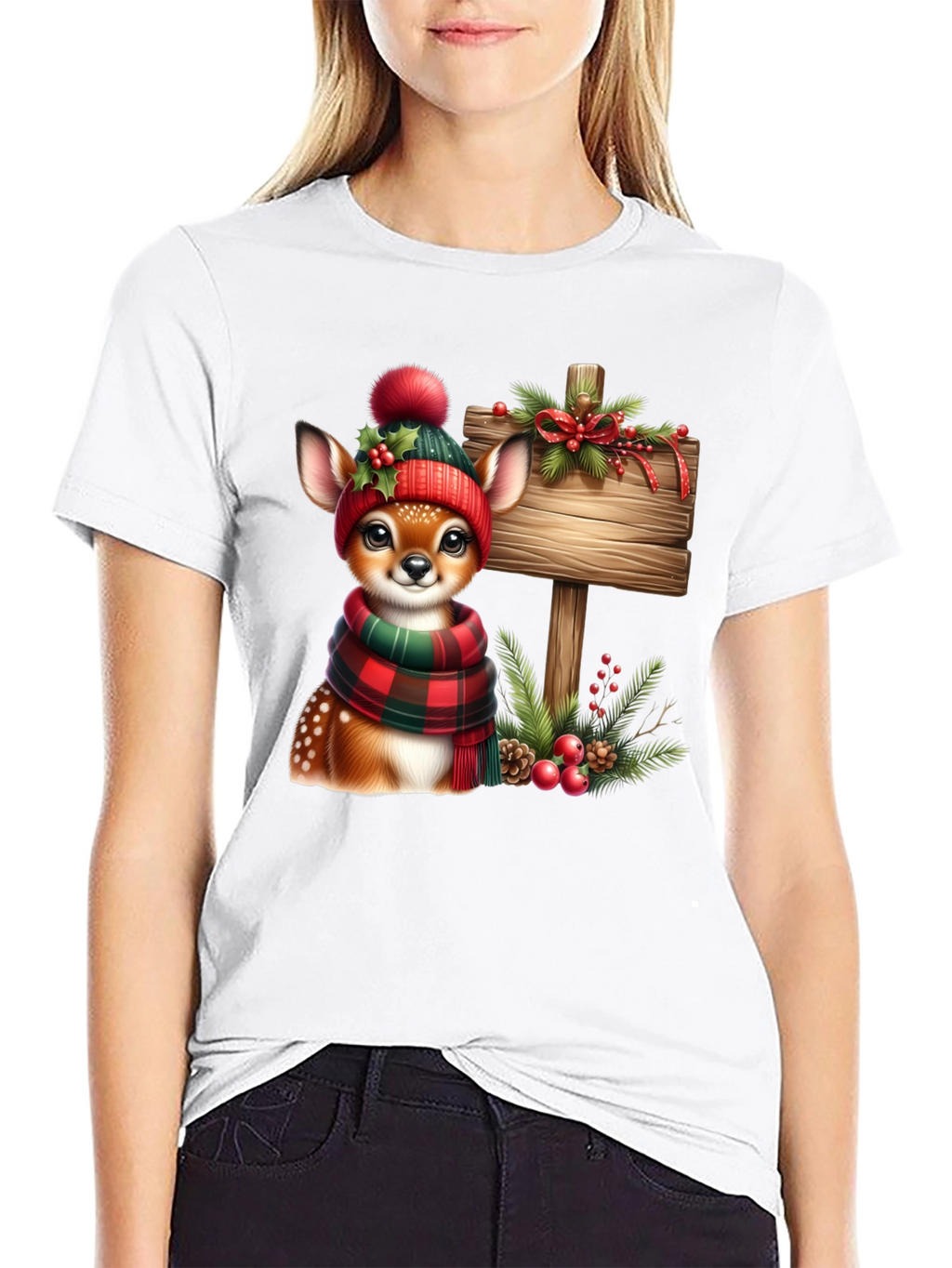 Festive Deer Christmas T-Shirt
