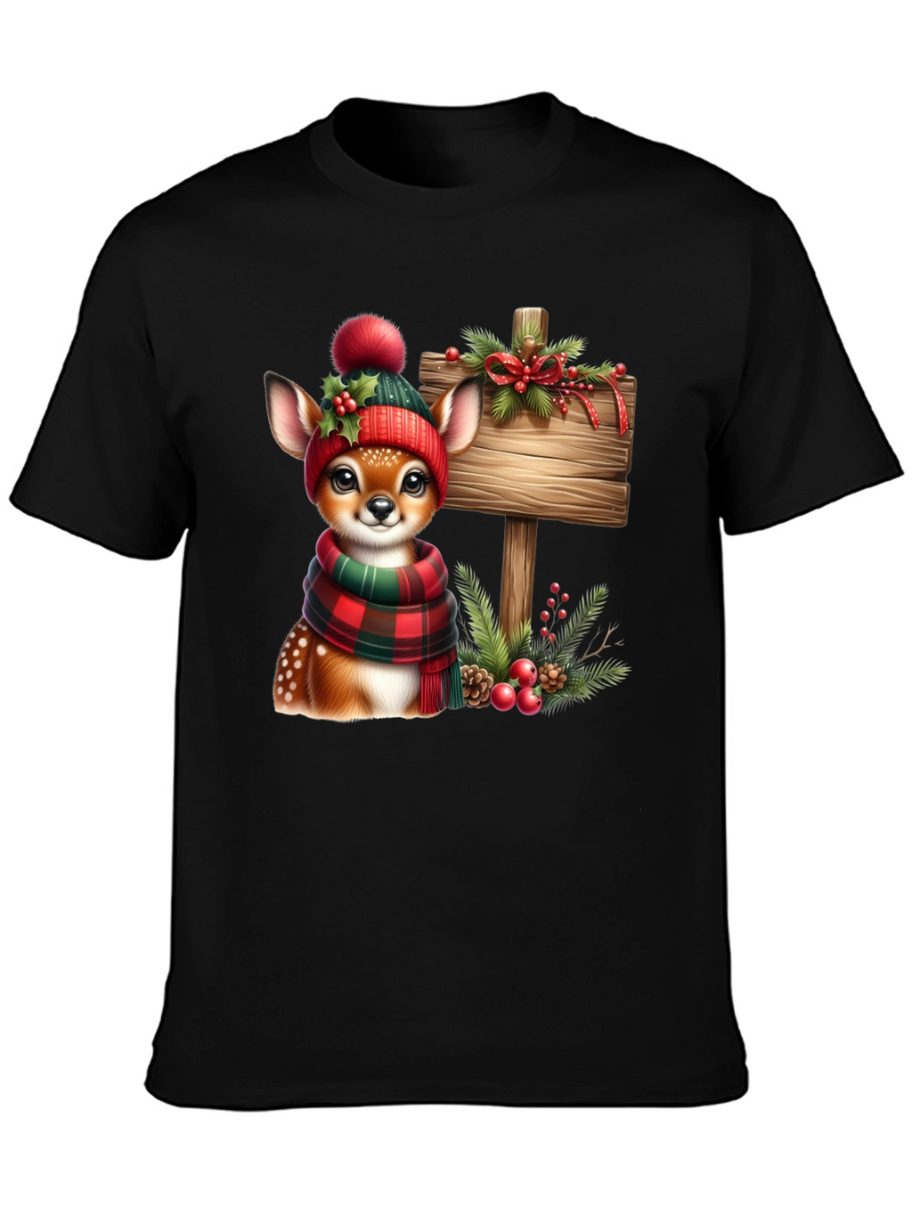 Festive Deer Christmas T-Shirt
