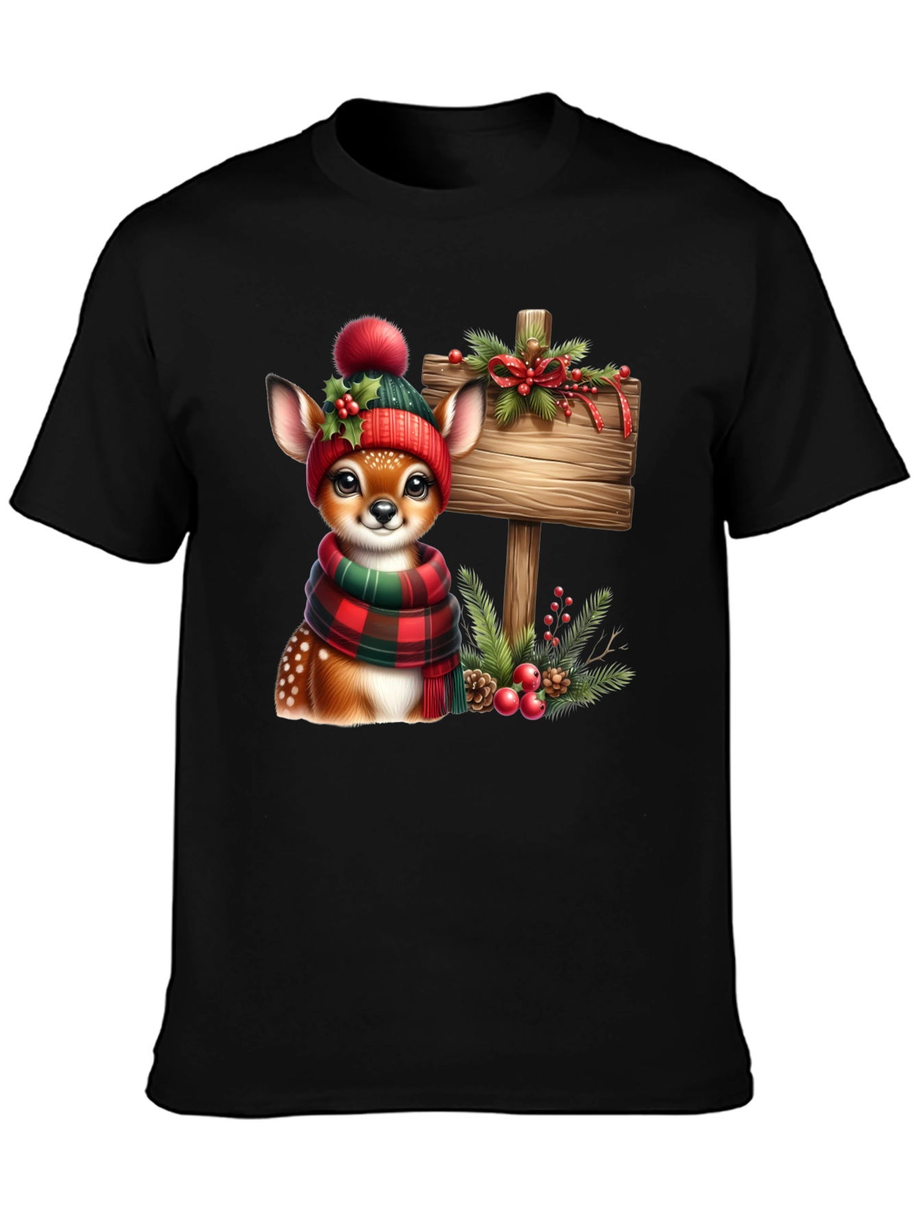Festive Deer Christmas T-Shirt