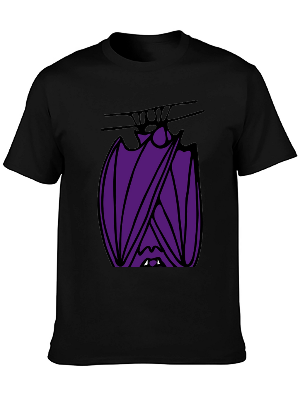 Hanging Bat Graphic Tee - Unique Halloween Style