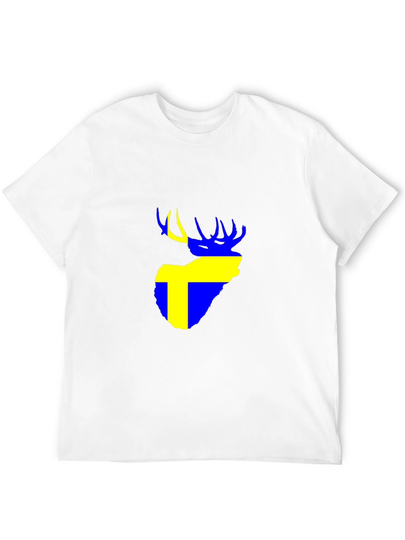 Swedish Deer Graphic Black T-Shirt