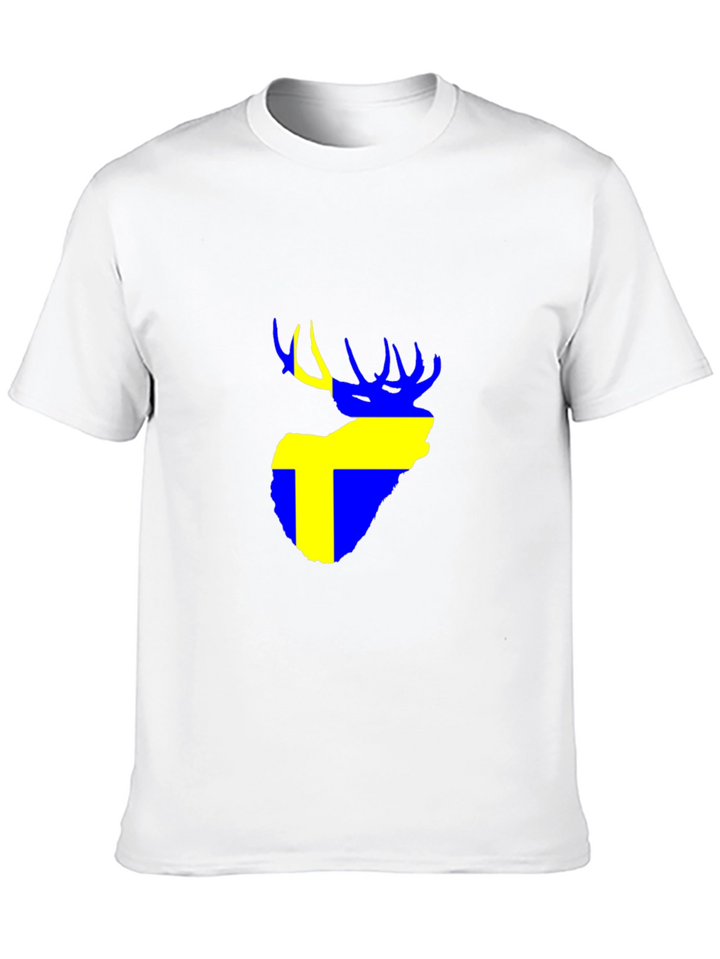 Swedish Deer Graphic Black T-Shirt
