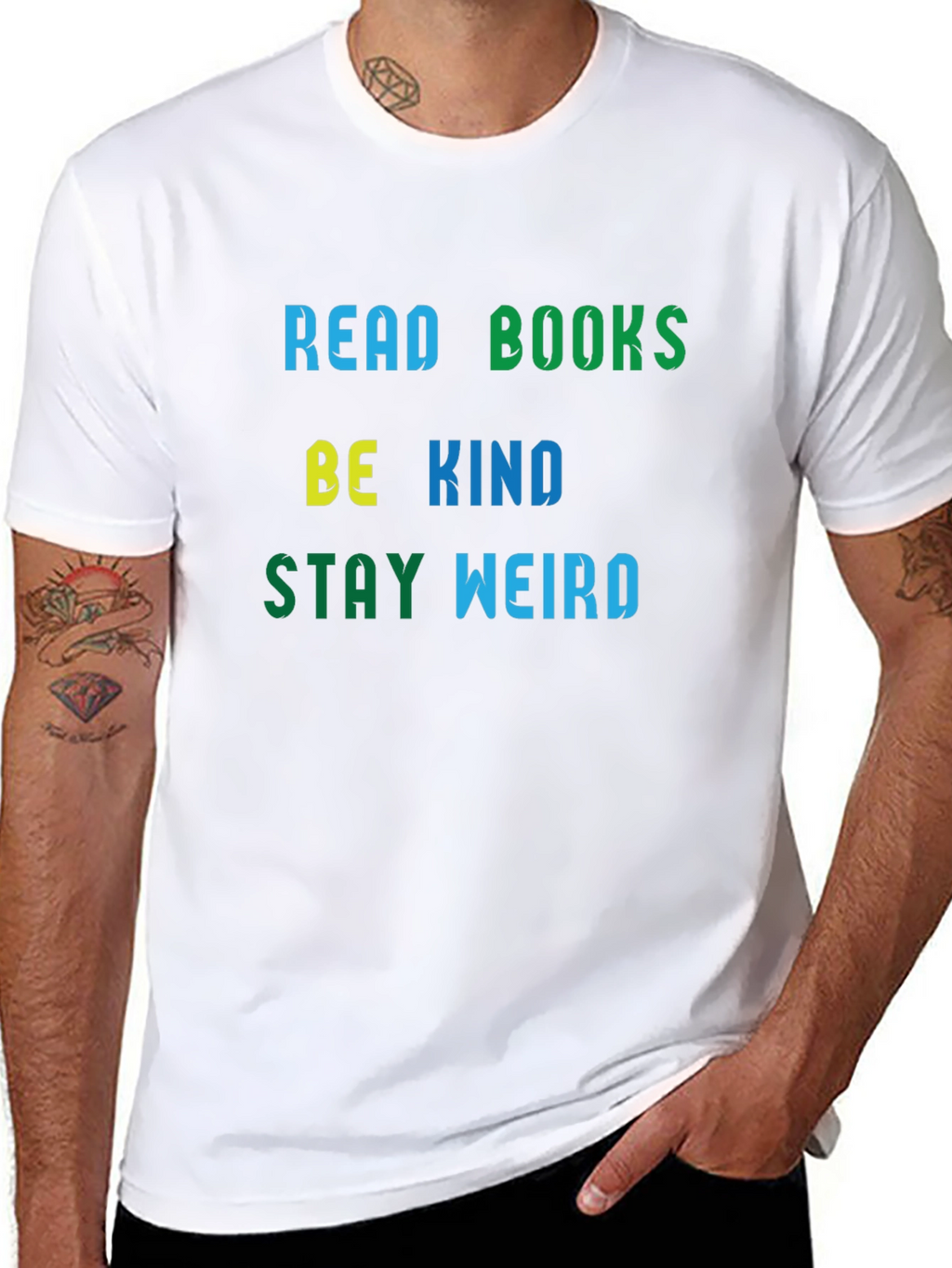 Read Books Be Kind Stay Weird T-Shirt