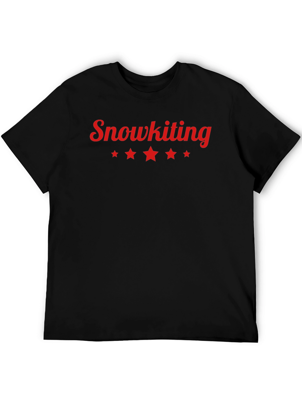 Snowkiting Graphic Tee - Stylish Black Cotton T-Shirt