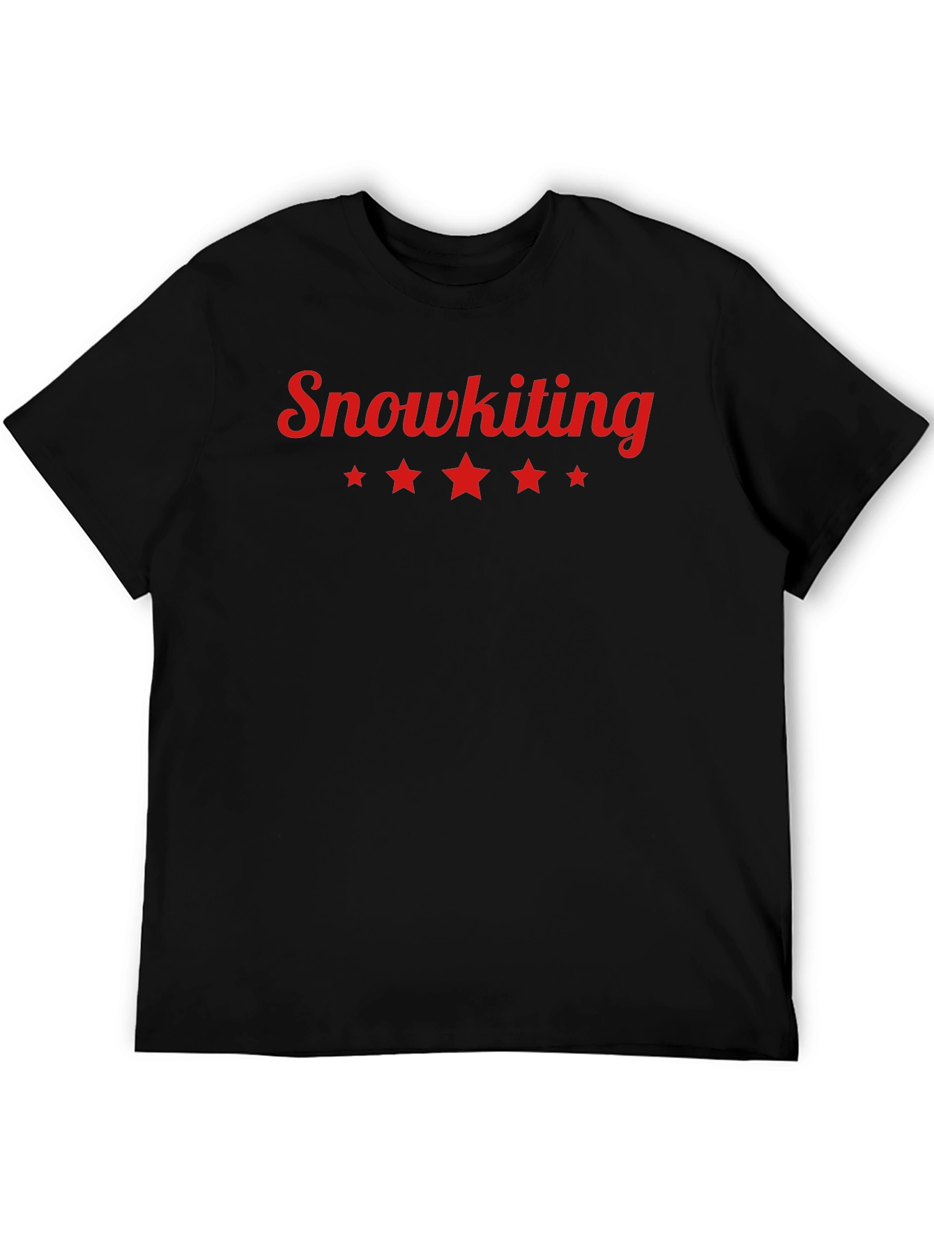 Snowkiting Graphic Tee - Stylish Black Cotton T-Shirt
