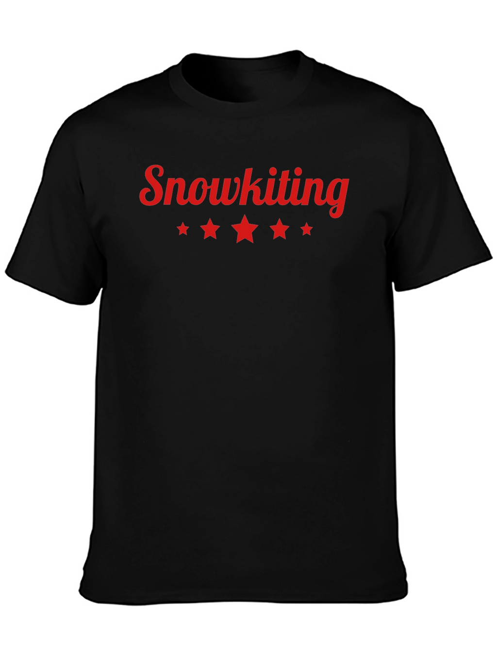 Snowkiting Graphic Tee - Stylish Black Cotton T-Shirt