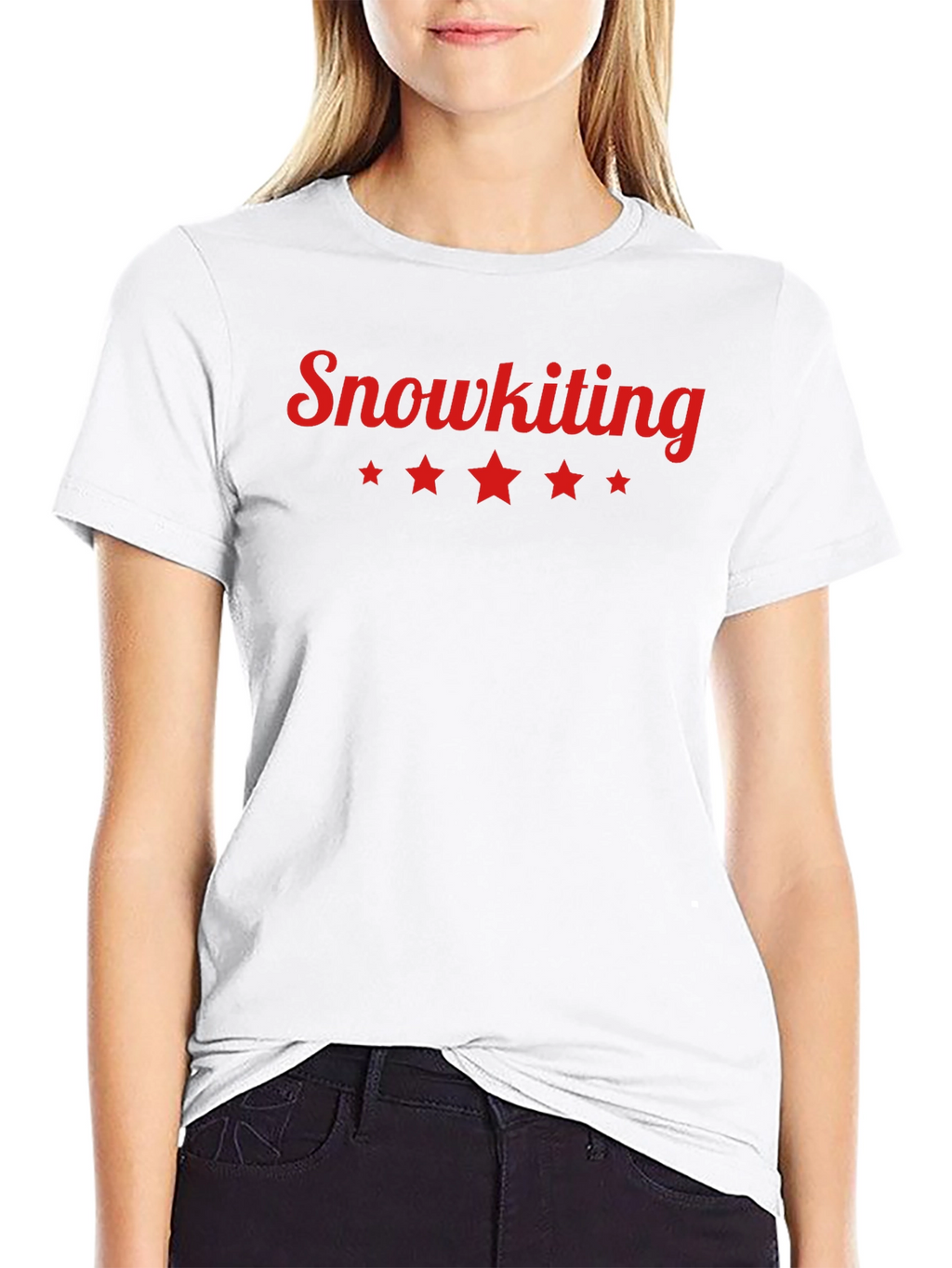 Snowkiting Graphic Tee - Stylish Black Cotton T-Shirt