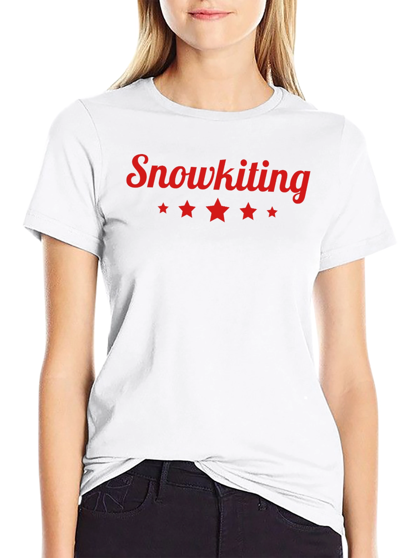 Snowkiting Graphic Tee - Stylish Black Cotton T-Shirt