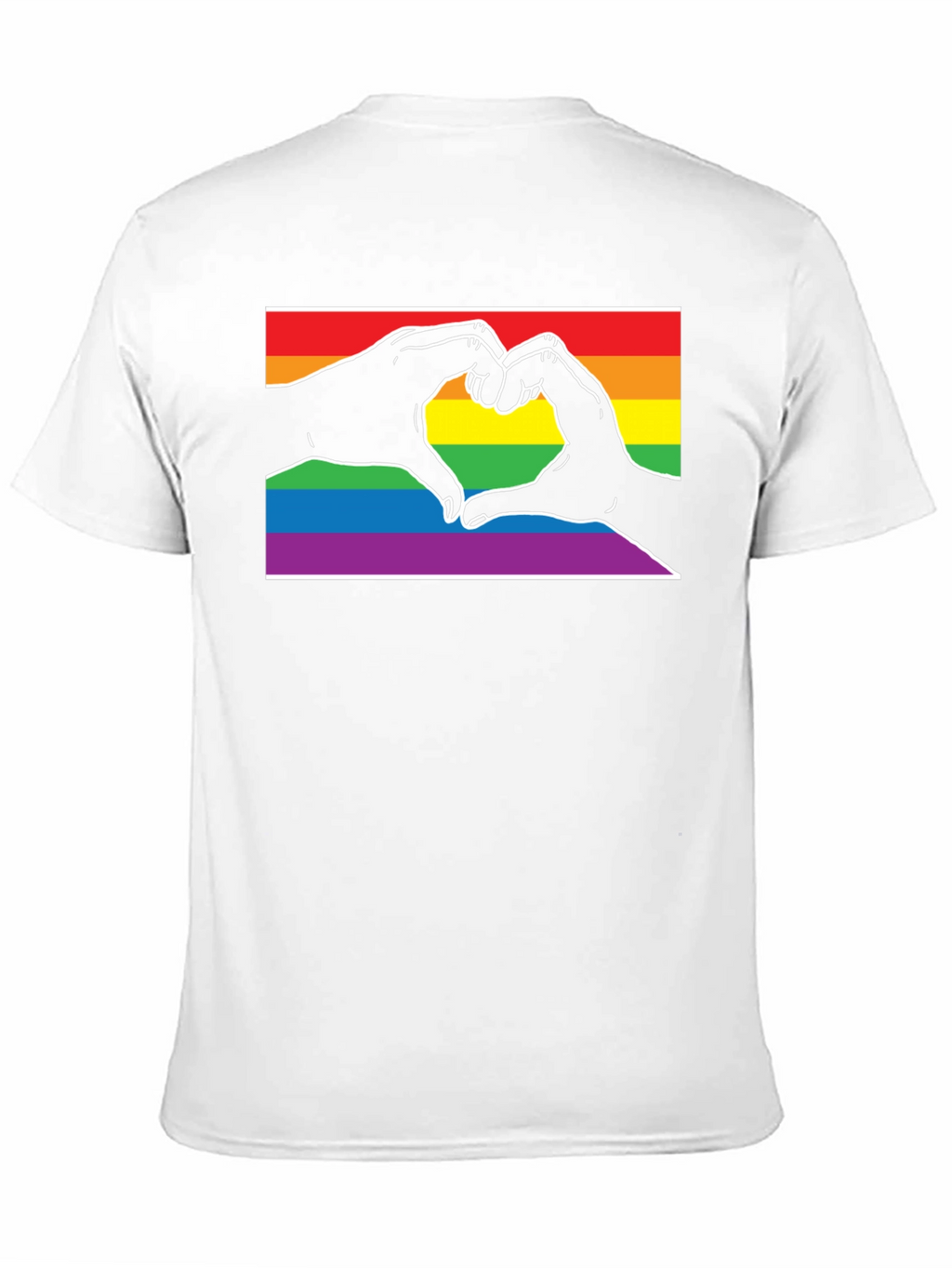 LGBTQ+ Heart Hands Black T-Shirt