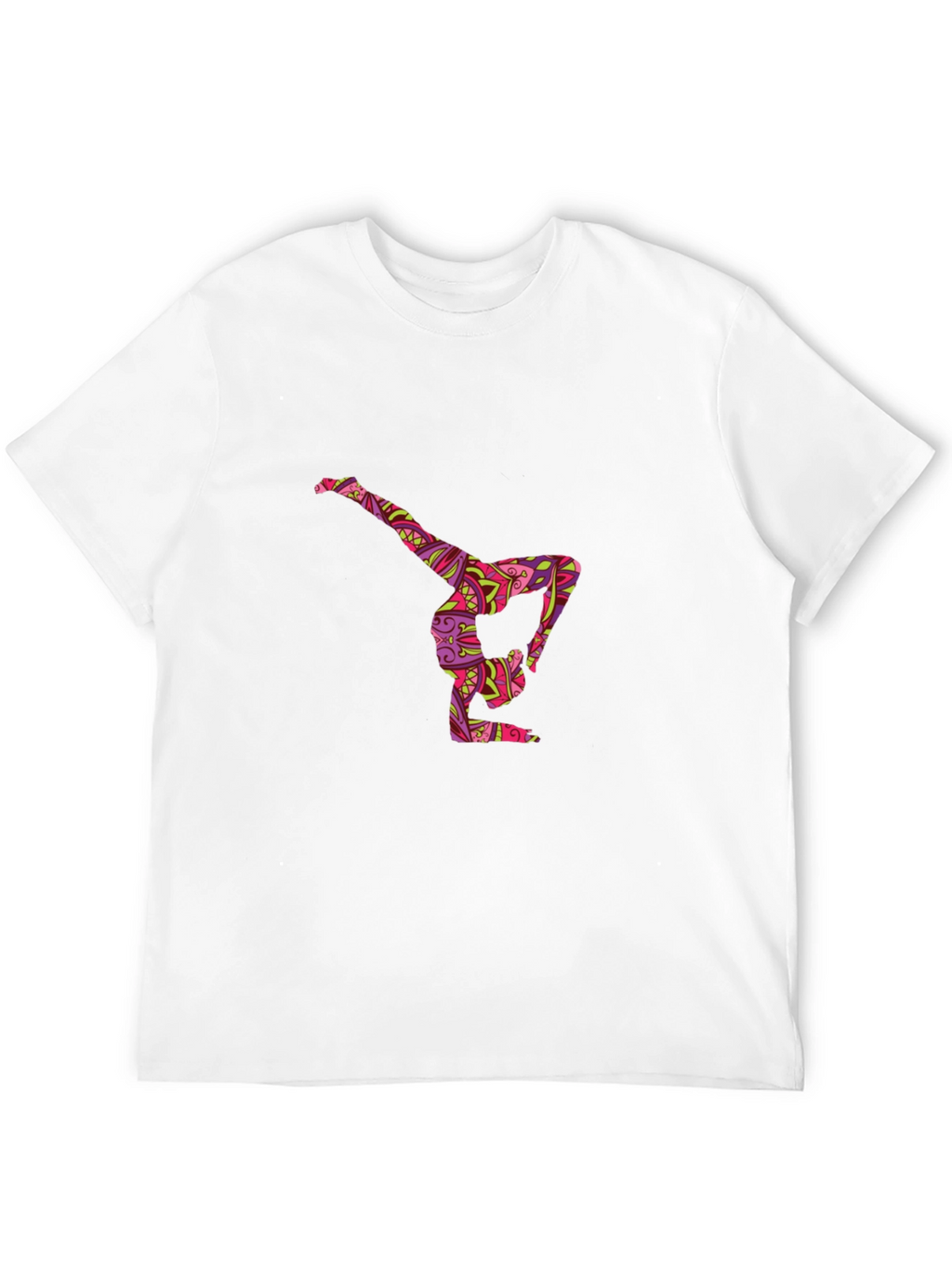 Yoga Pose Graphic Tee - Black Cotton Comfort