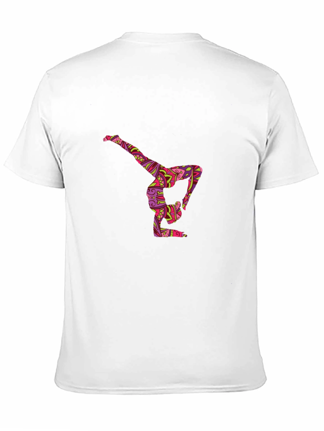 Yoga Pose Graphic Tee - Black Cotton Comfort