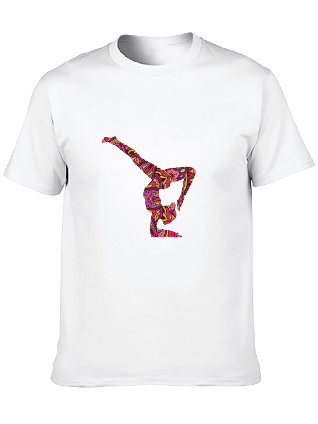Yoga Pose Graphic Tee - Black Cotton Comfort