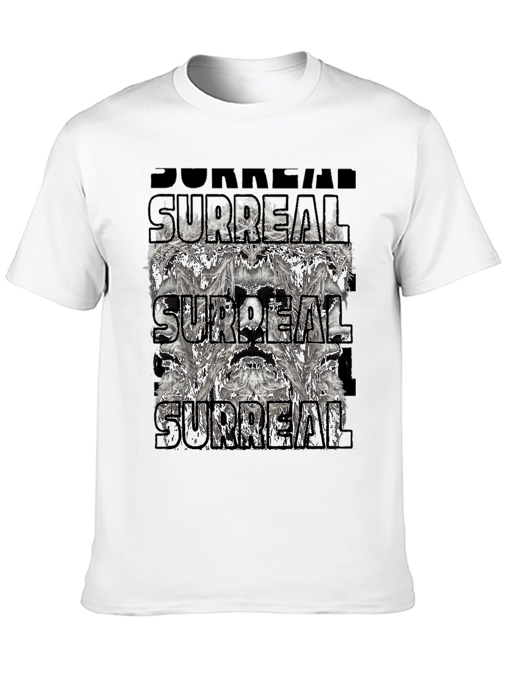 Surreal Graphic Print Tee - Black Cotton