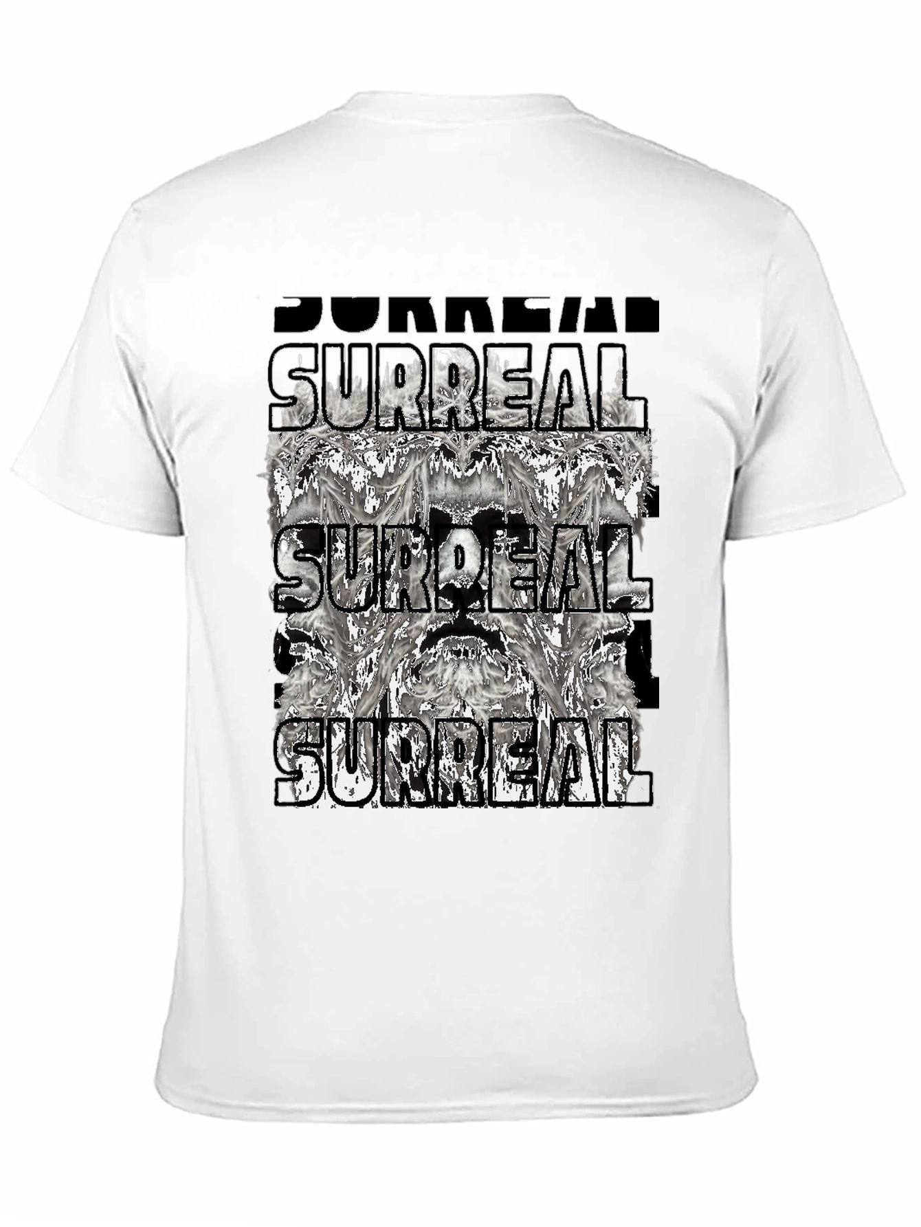 Surreal Graphic Print Tee - Black Cotton