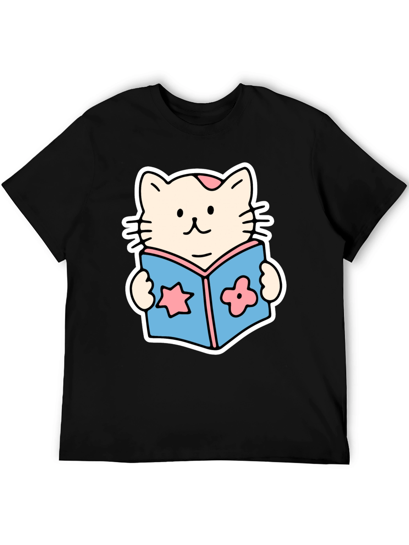 Cute Cat Reading Book T-Shirt