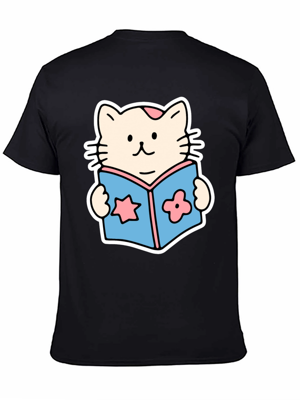 Cute Cat Reading Book T-Shirt