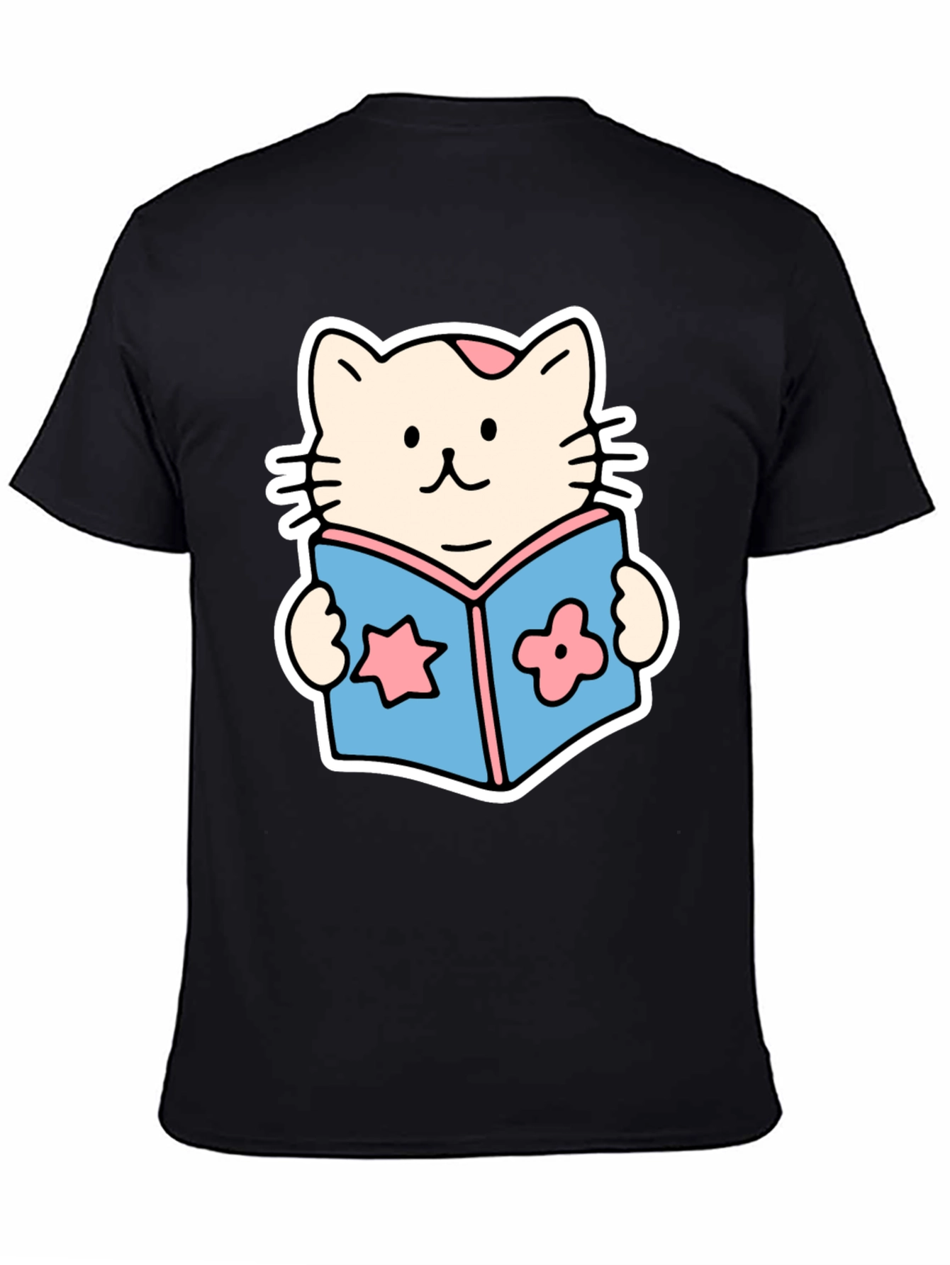 Cute Cat Reading Book T-Shirt