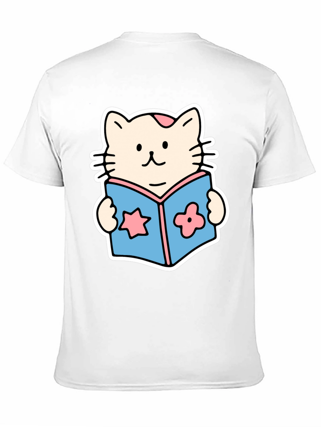 Cute Cat Reading Book T-Shirt