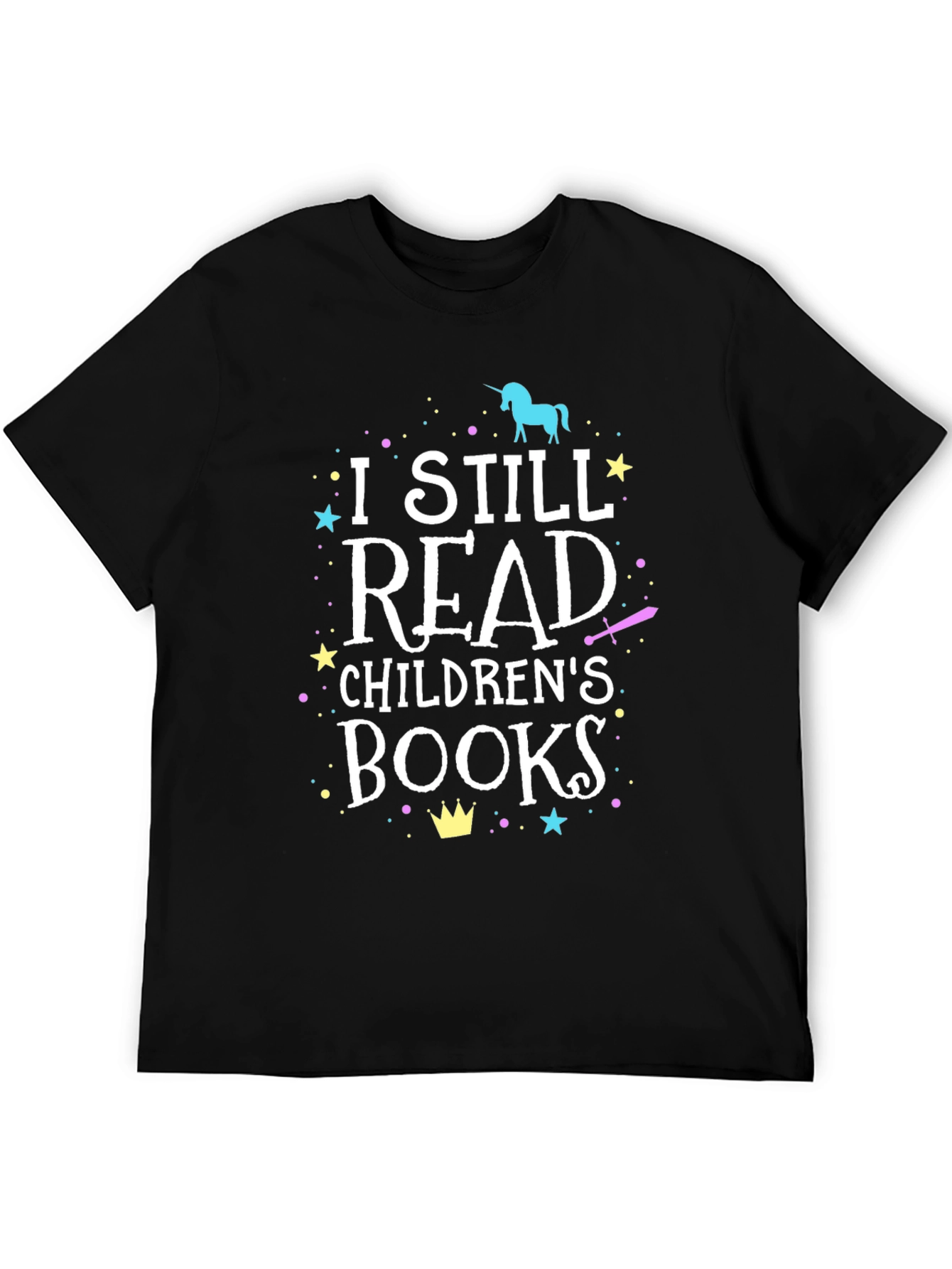 I Still Read Childrens Books Black T-Shirt