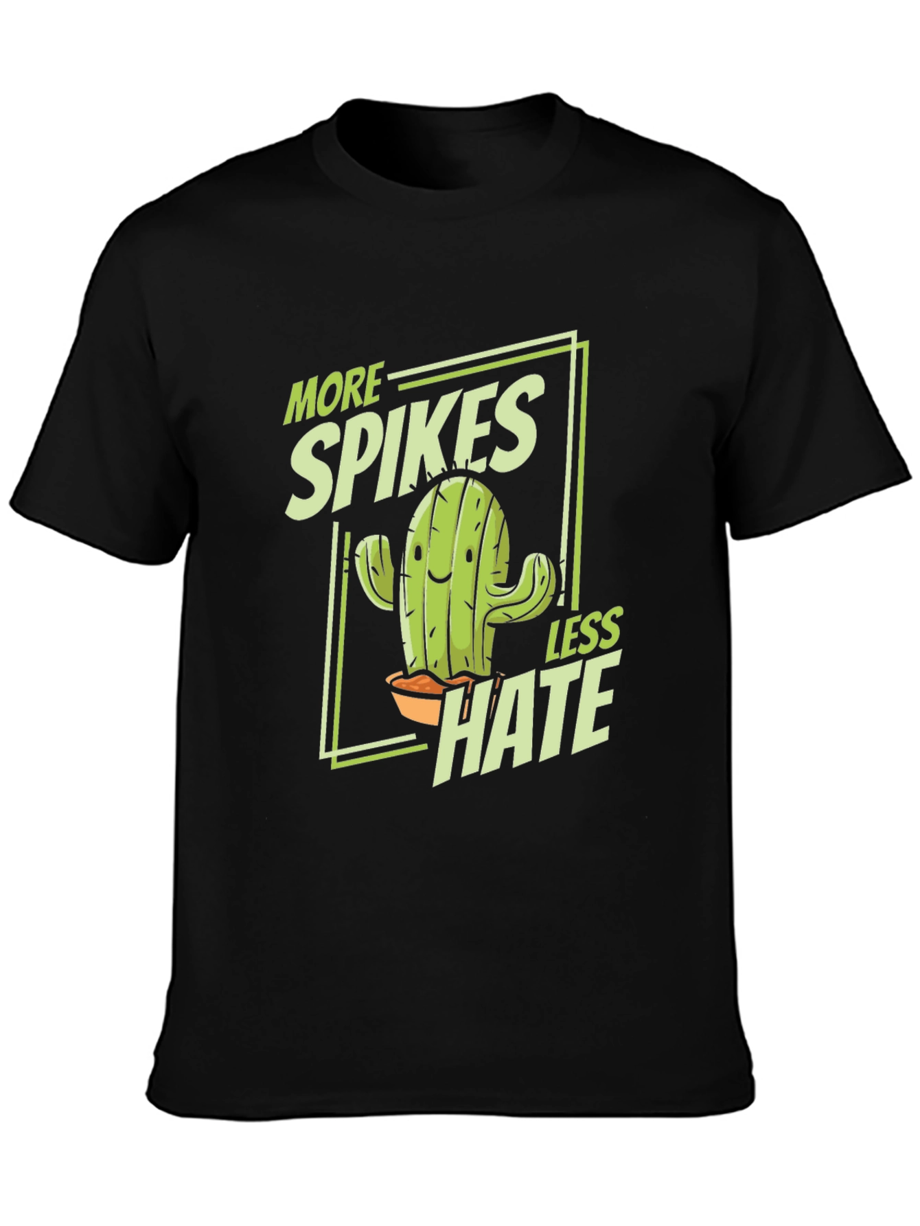 More Spikes Less Hate Black Graphic Tee