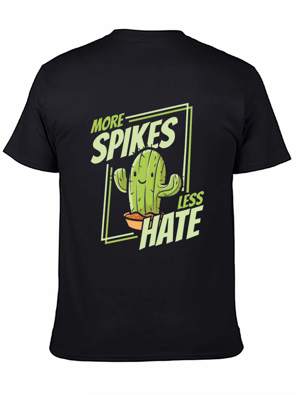 More Spikes Less Hate Black Graphic Tee