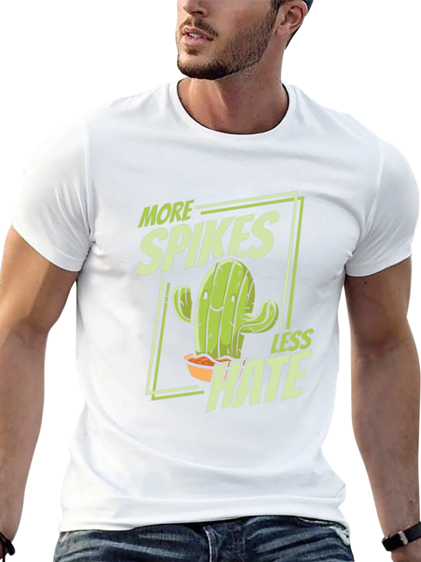 More Spikes Less Hate Black Graphic Tee