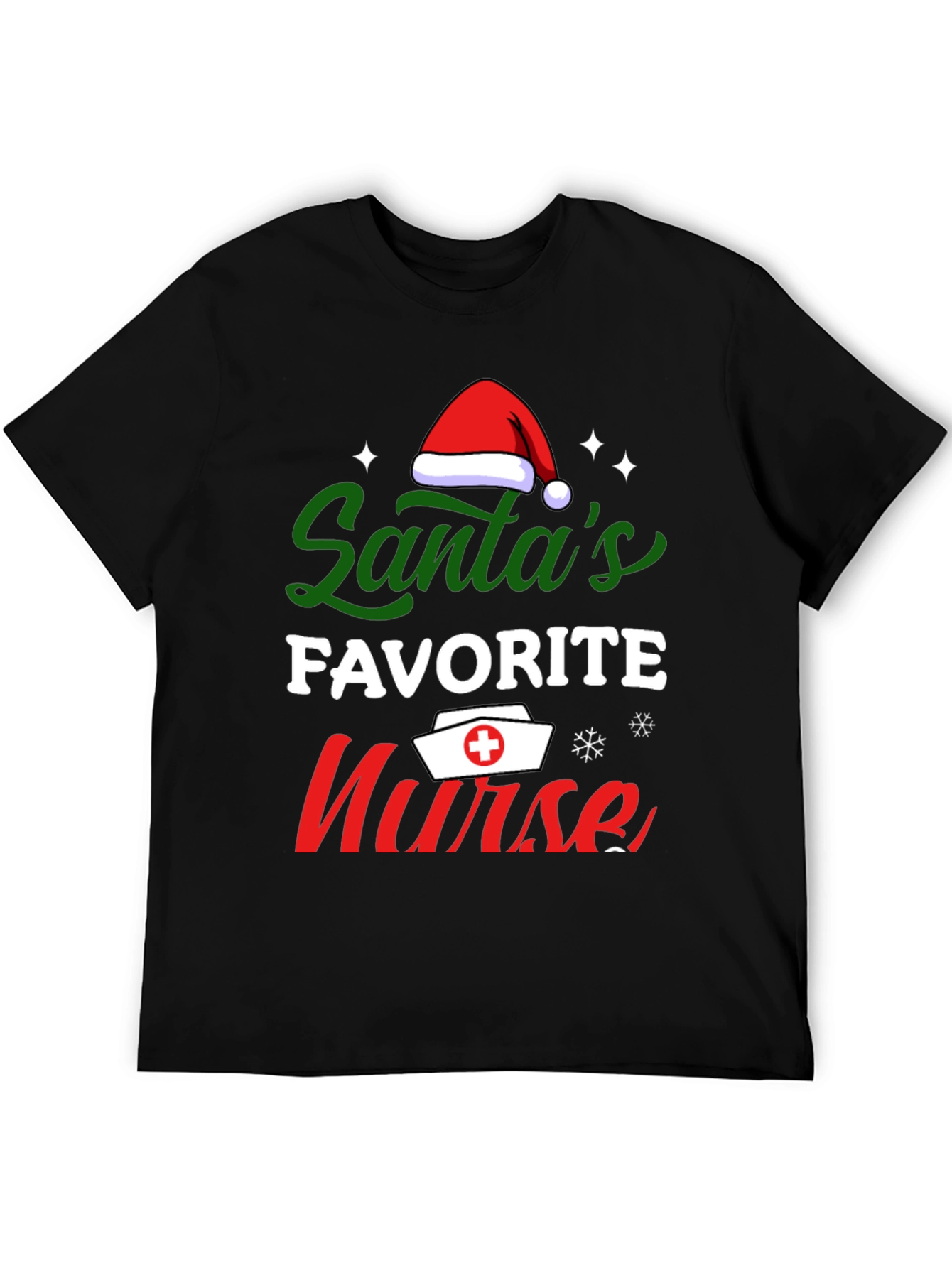 Santas Favorite Nurse T-Shirt Christmas Tee