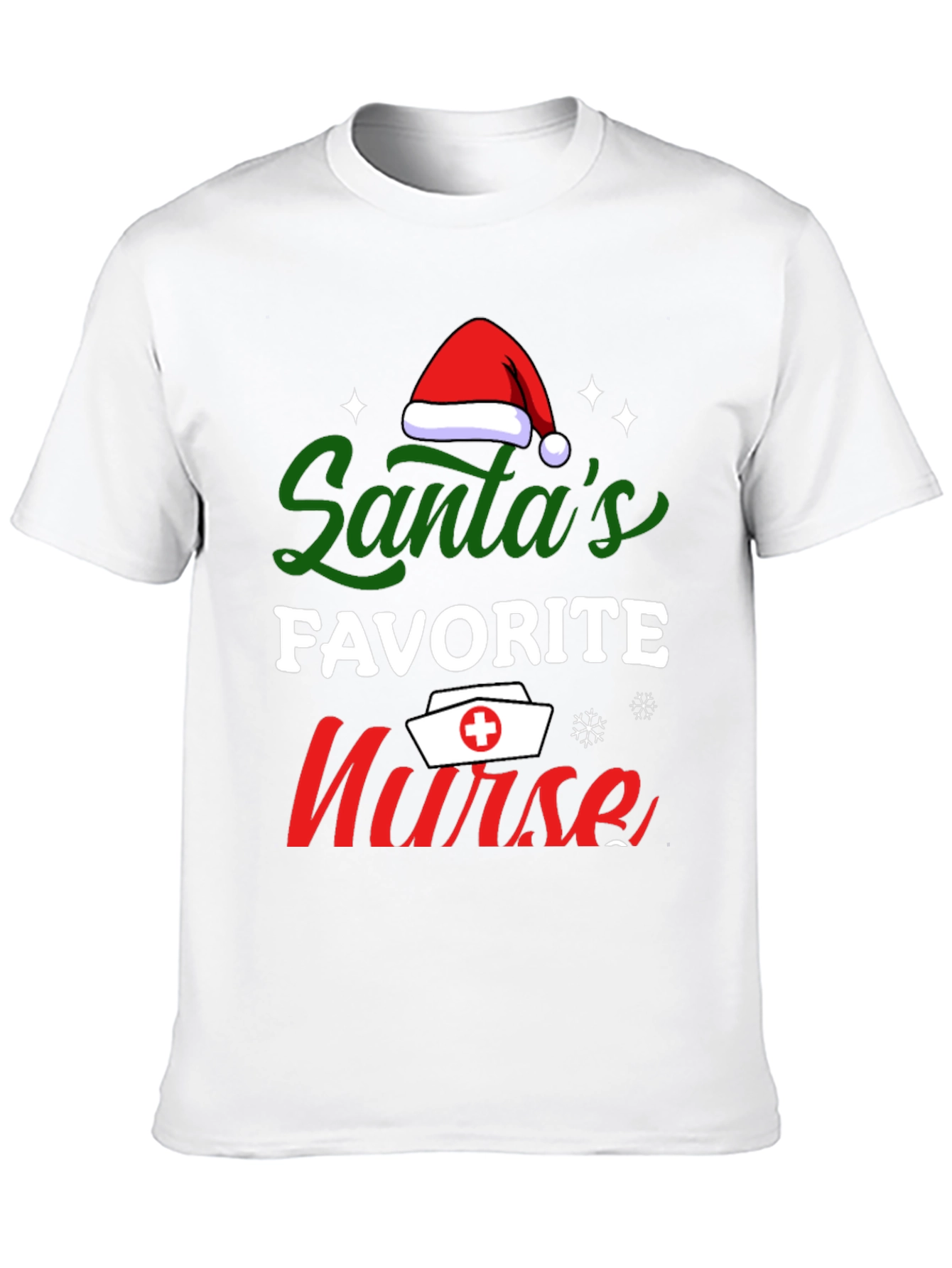 Santas Favorite Nurse T-Shirt Christmas Tee