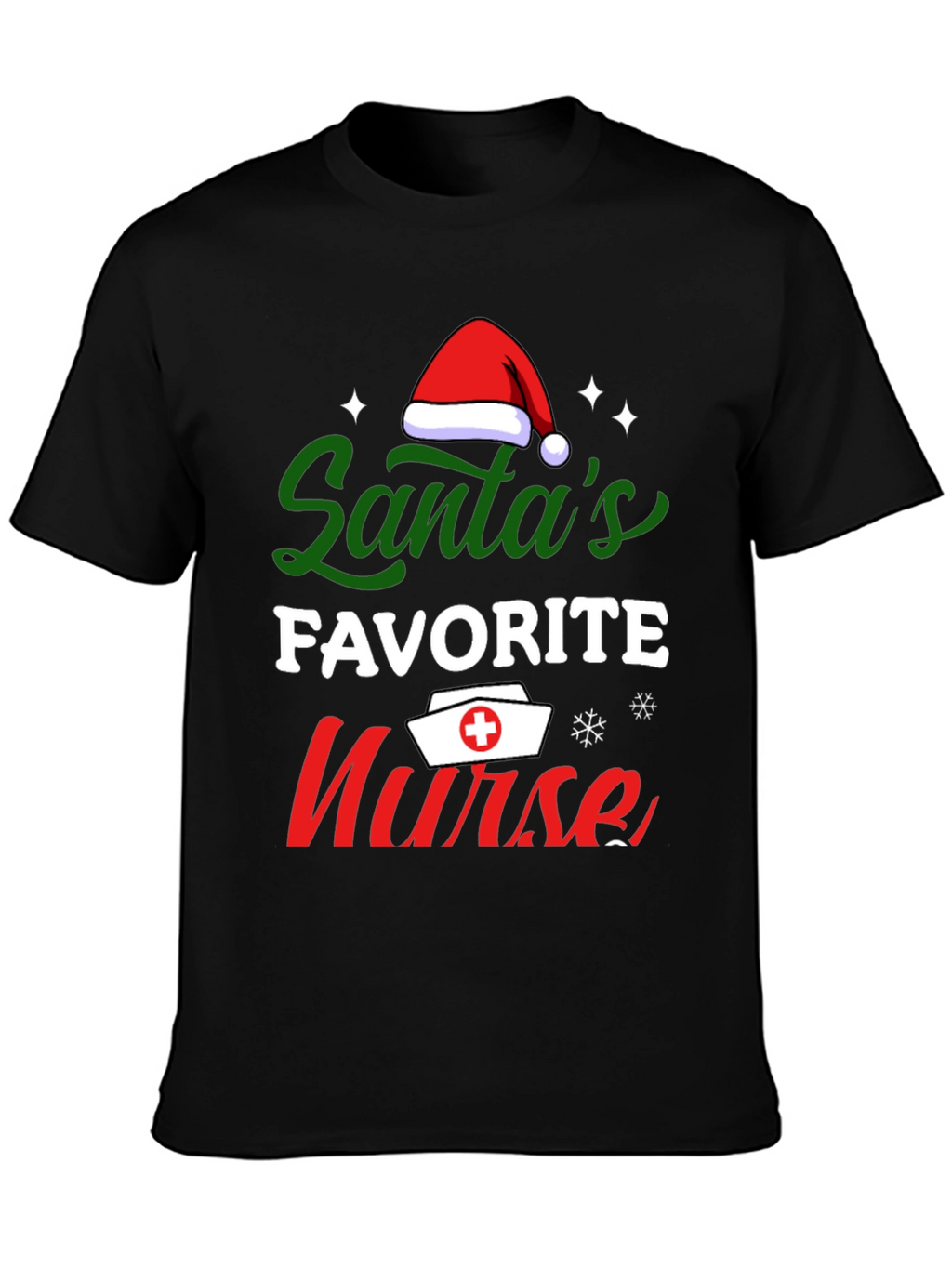 Santas Favorite Nurse T-Shirt Christmas Tee