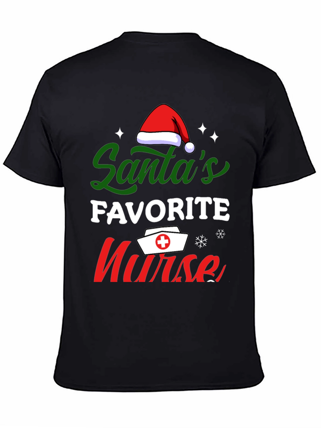 Santas Favorite Nurse T-Shirt Christmas Tee